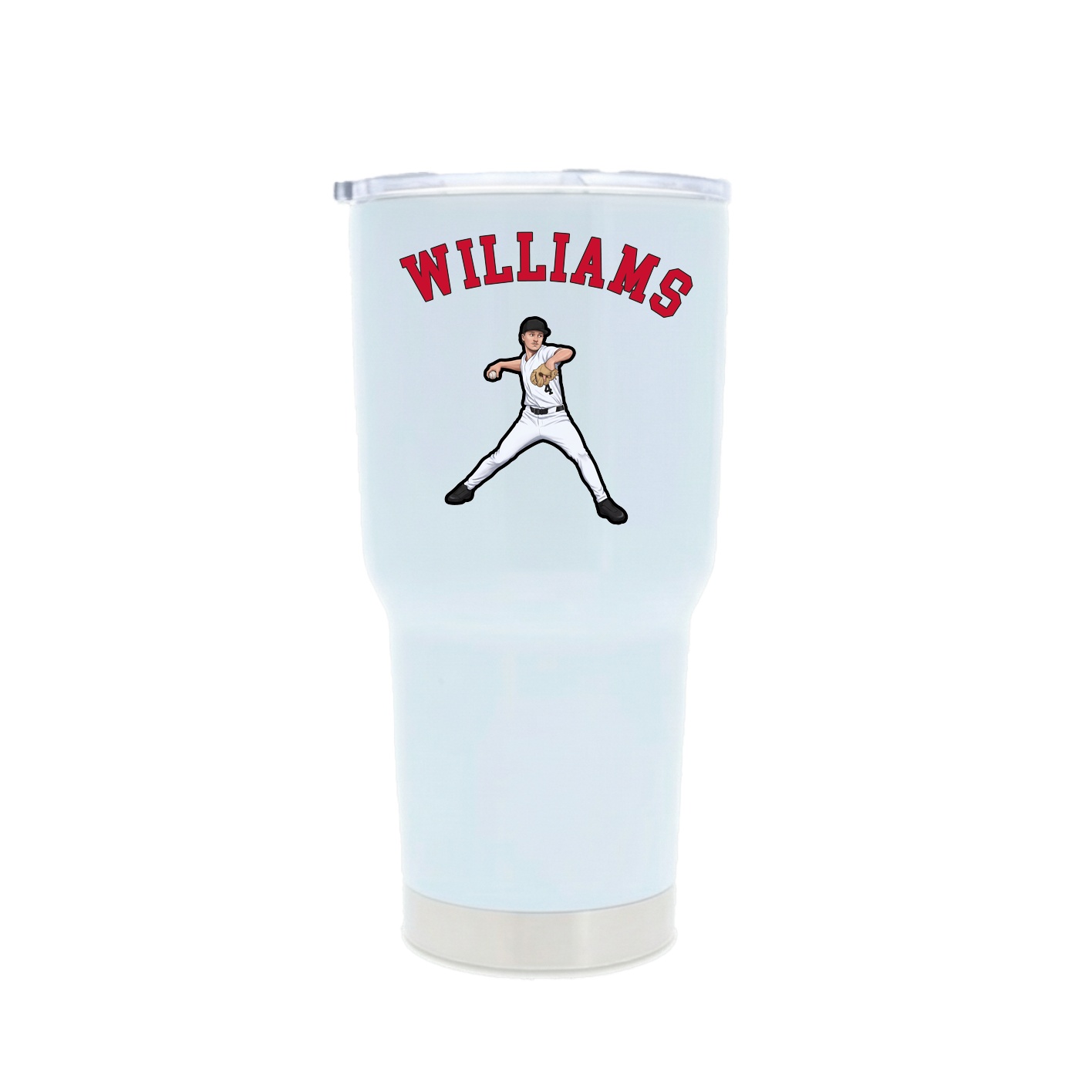 30oz Stainless Steel Tumbler — Shirsey Arch in White