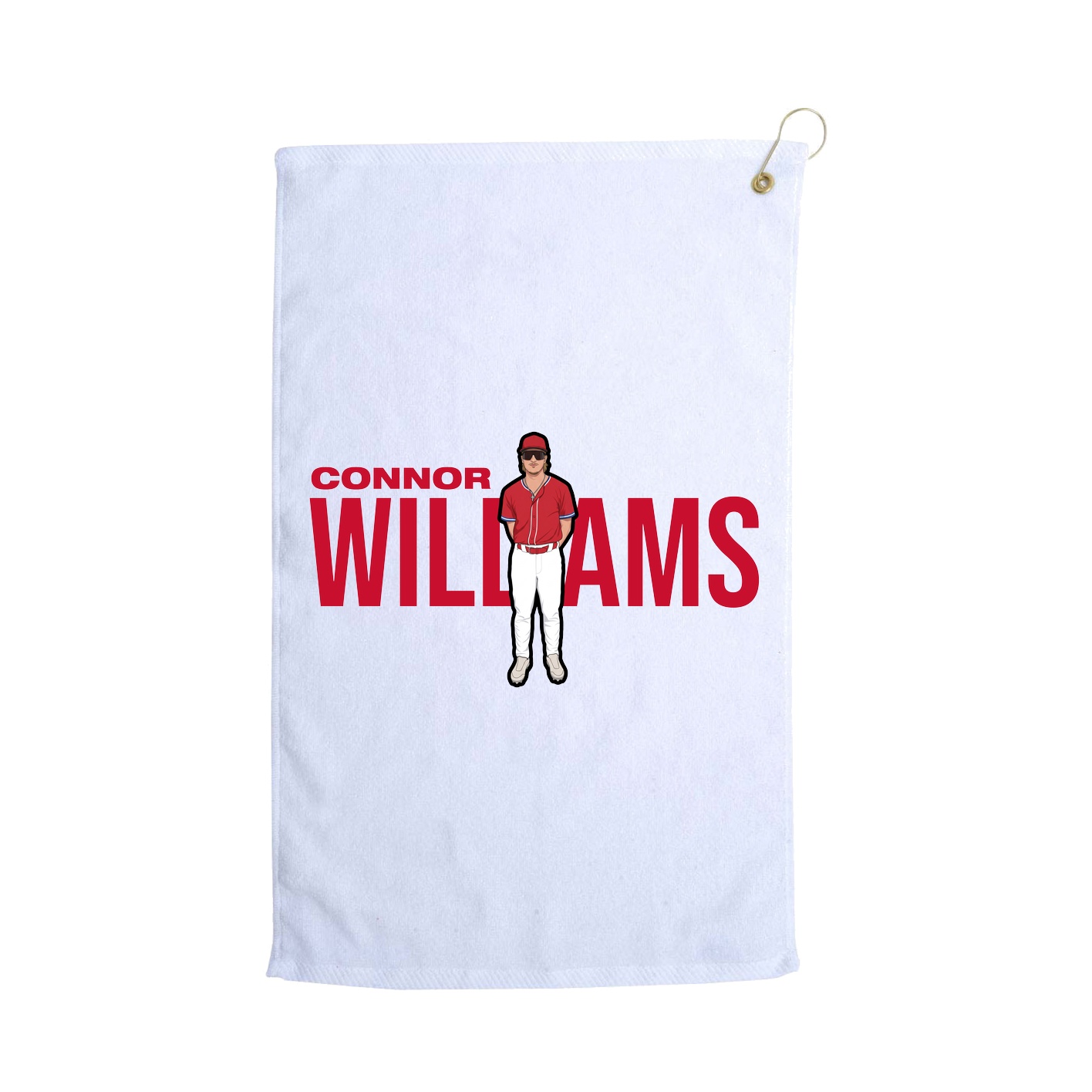 Golf Towel — Player Name in White