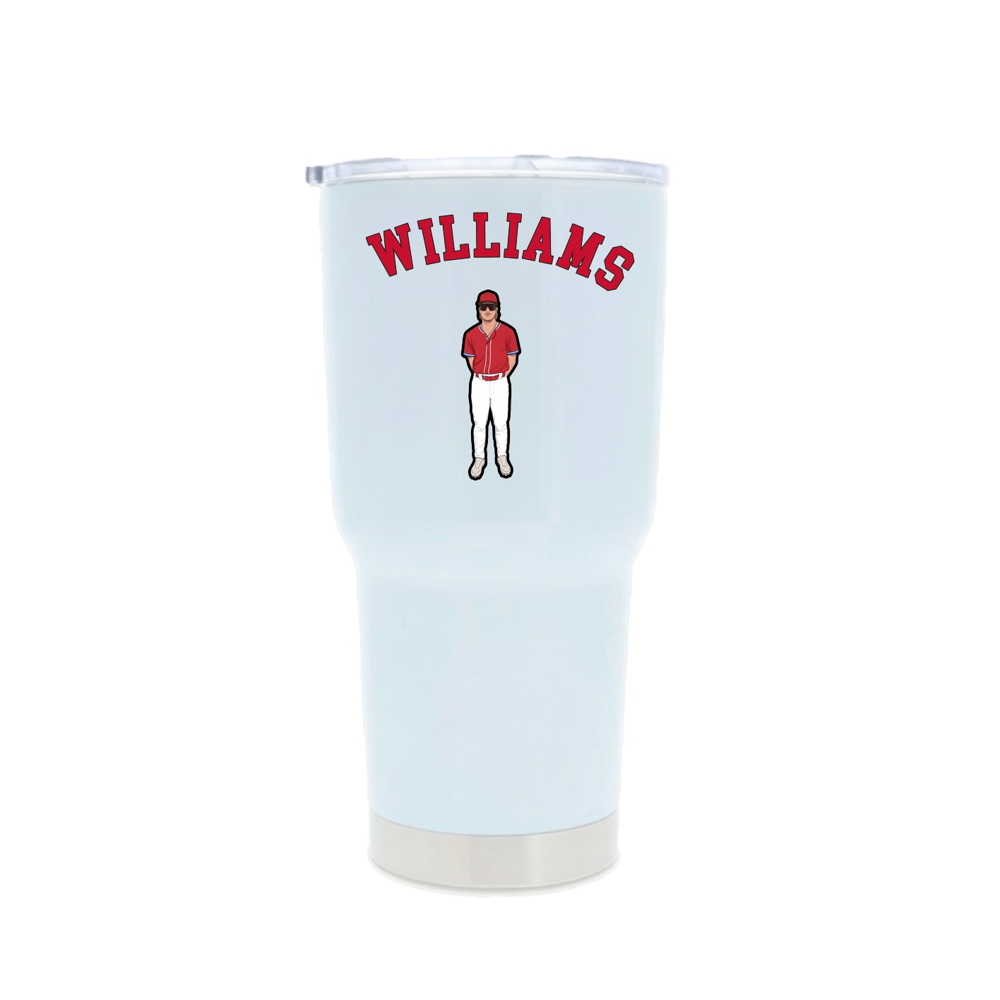 30oz Stainless Steel Tumbler — Shirsey Arch in White