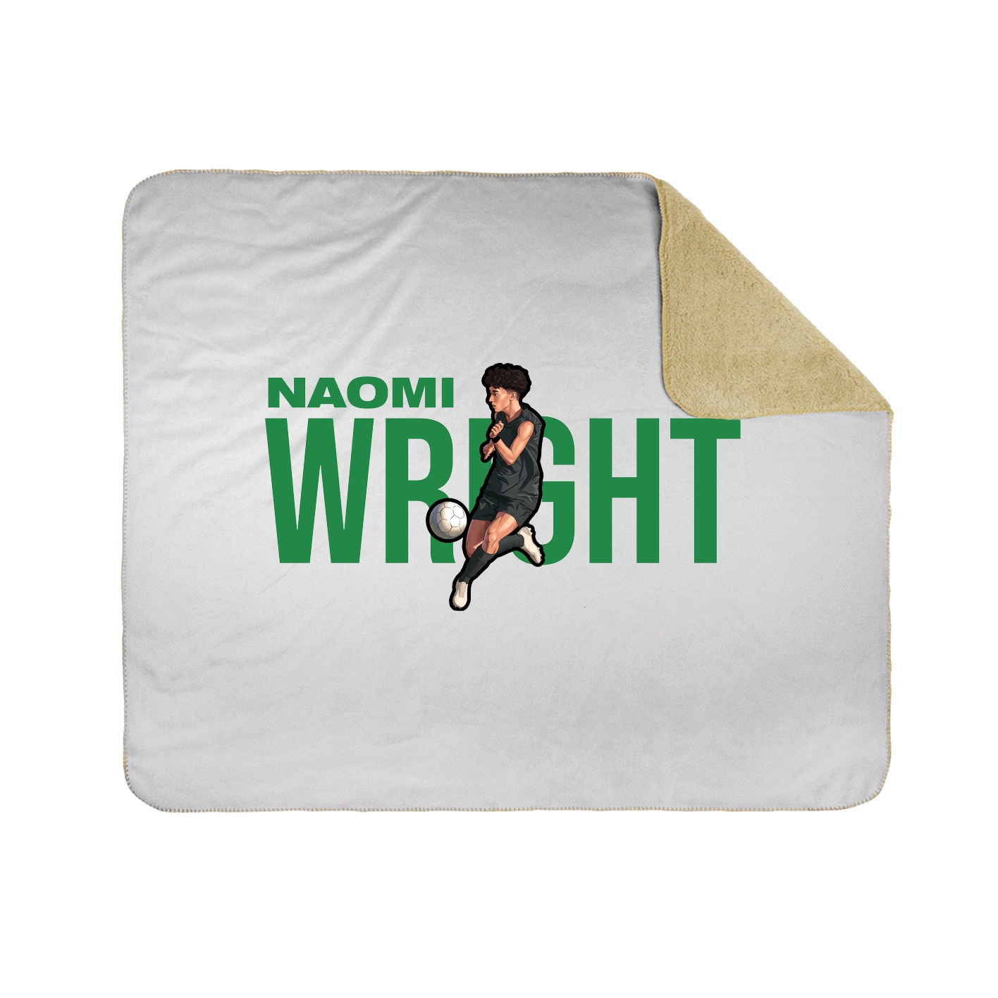 Throw Blanket — Player Name in White