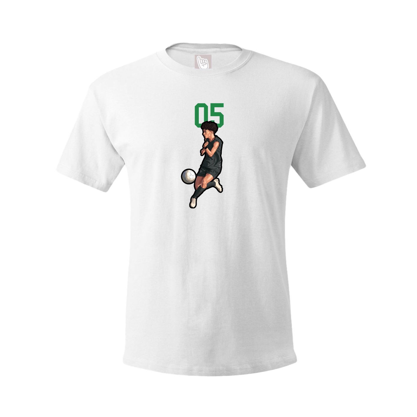 Youth Tee — Number Top in White