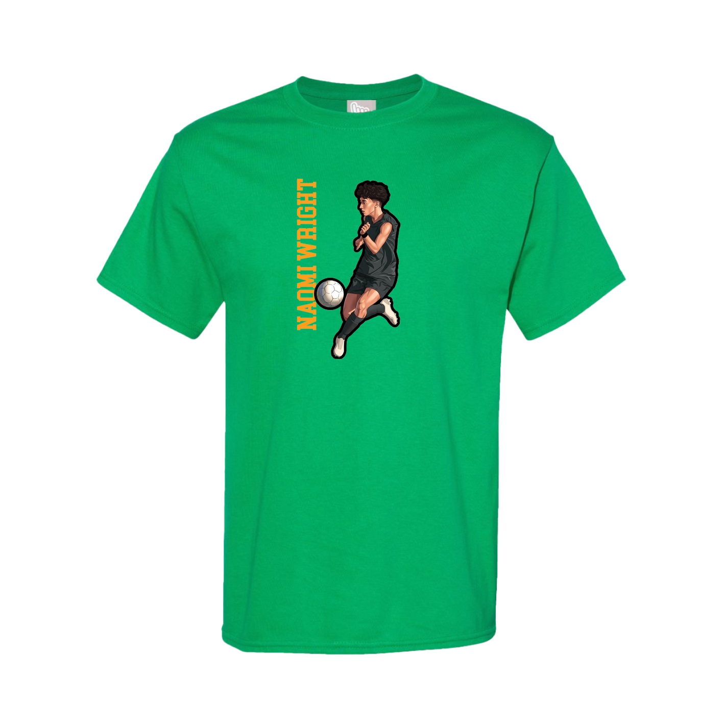 Tee — Name Vertical in Green