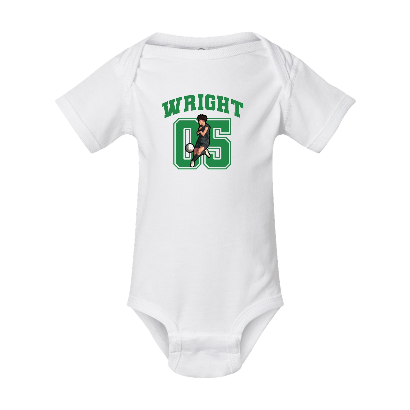 Baby Onesie — Number in White