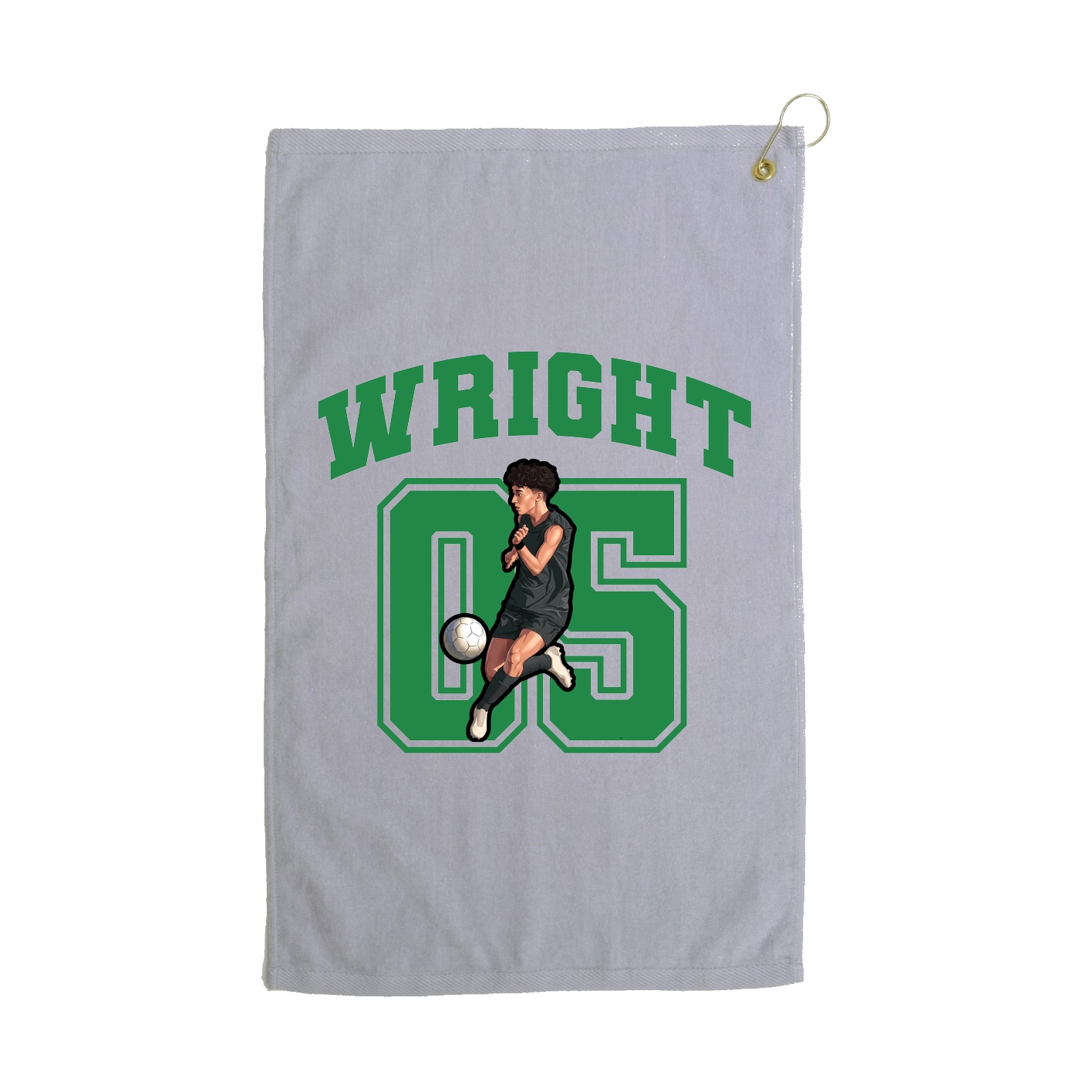 Golf Towel — Number in Grey