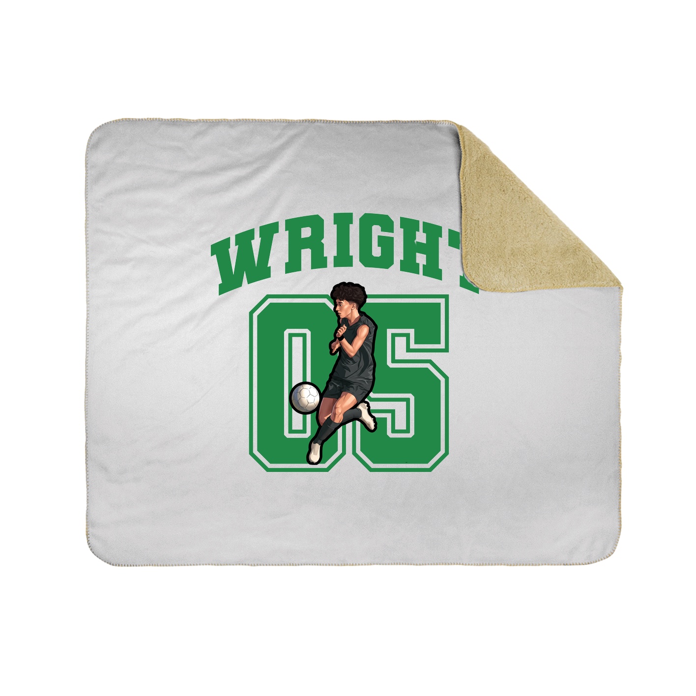 Throw Blanket — Number in White