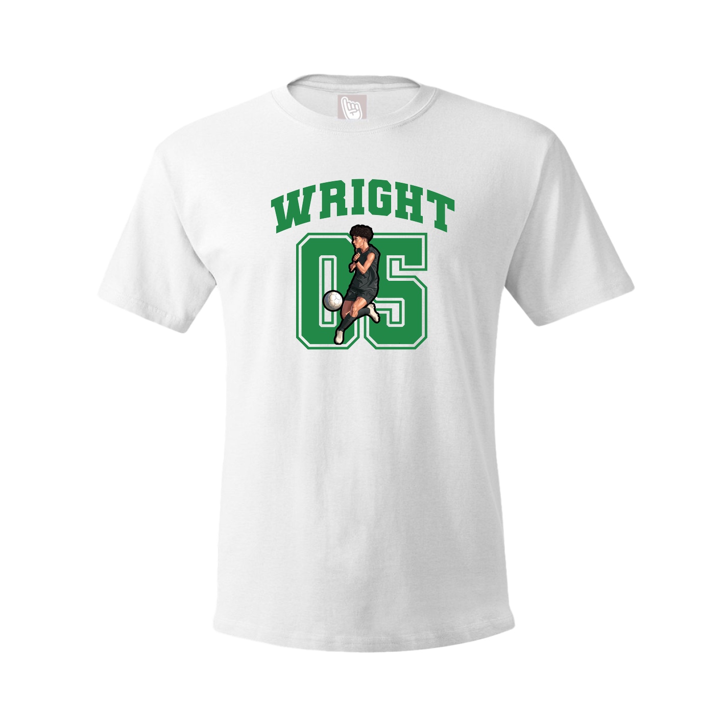 Youth Tee — Number in White
