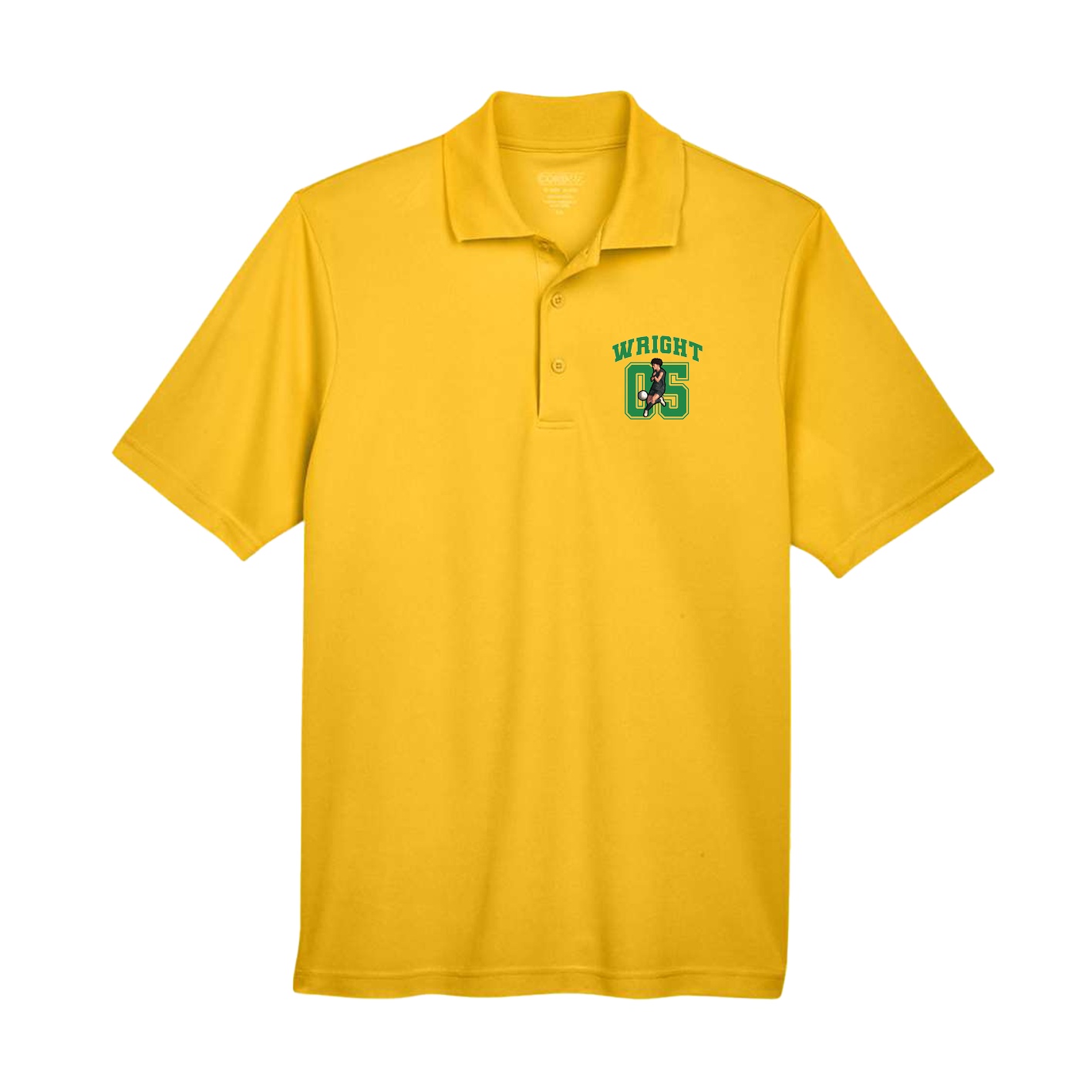 Performance Polo — Number in Gold
