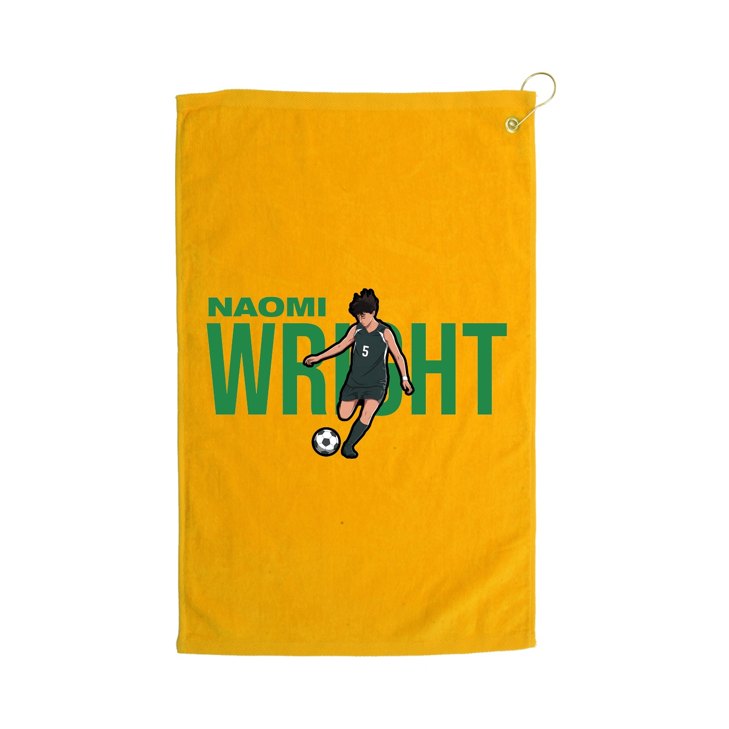 Golf Towel — Player Name in Gold