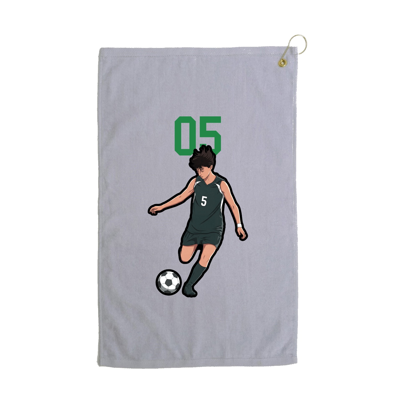 Golf Towel — Number Top in Grey