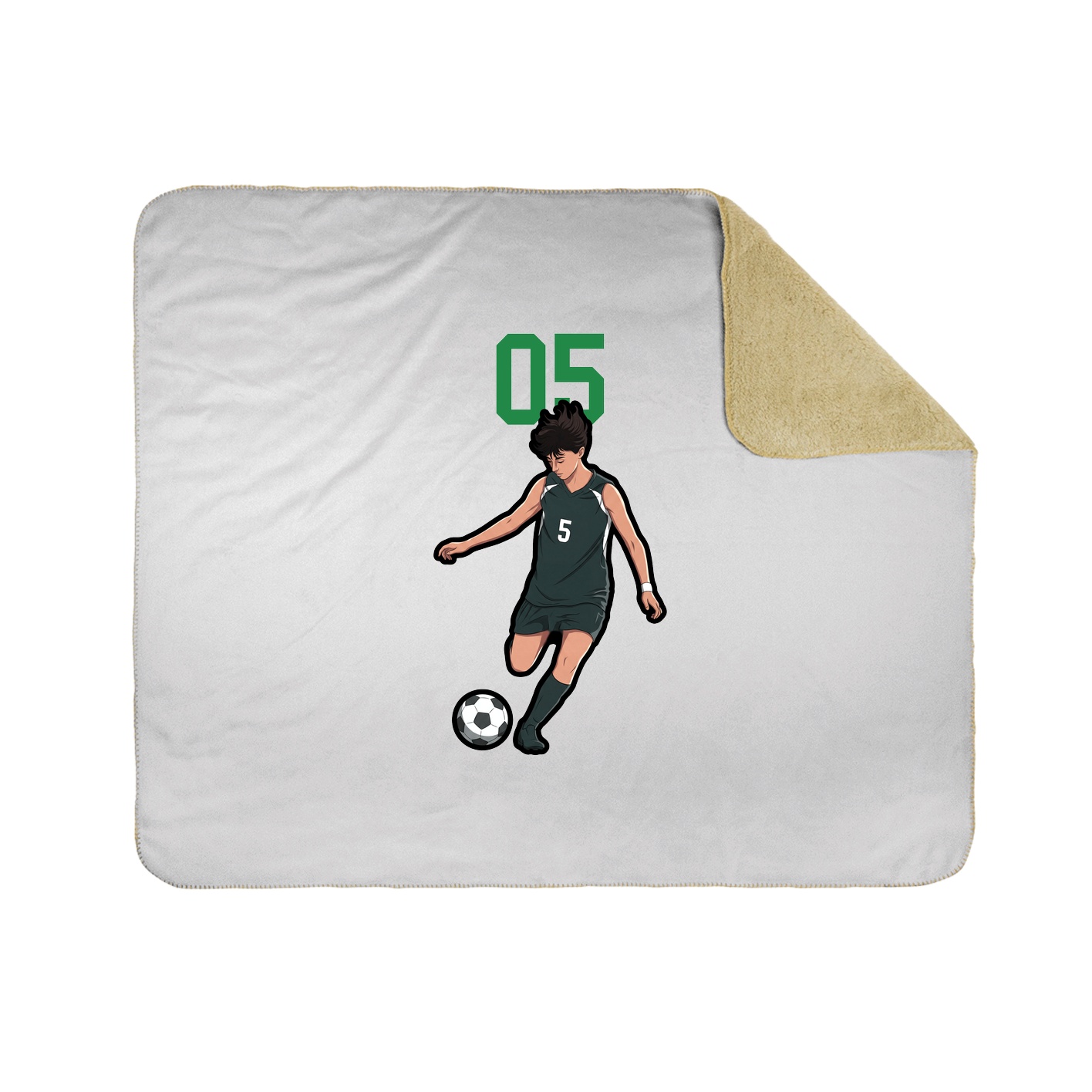 Throw Blanket — Number Top in White
