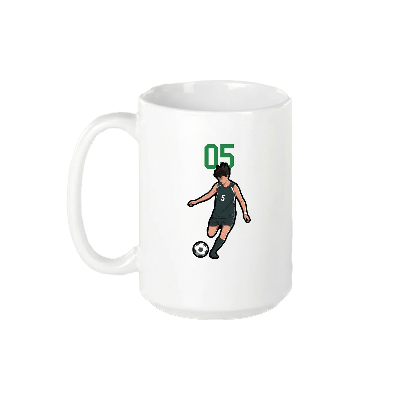 15oz Coffee Mug — Number Top in White