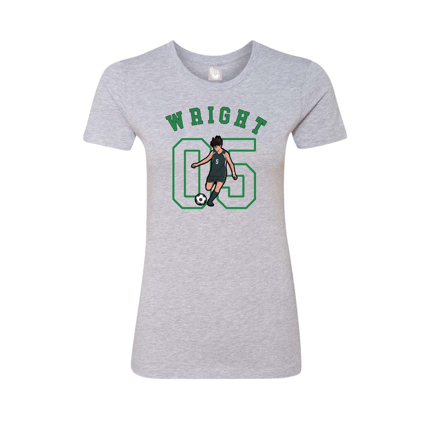 Fitted Women's Tee — Shirsey Arch in Grey