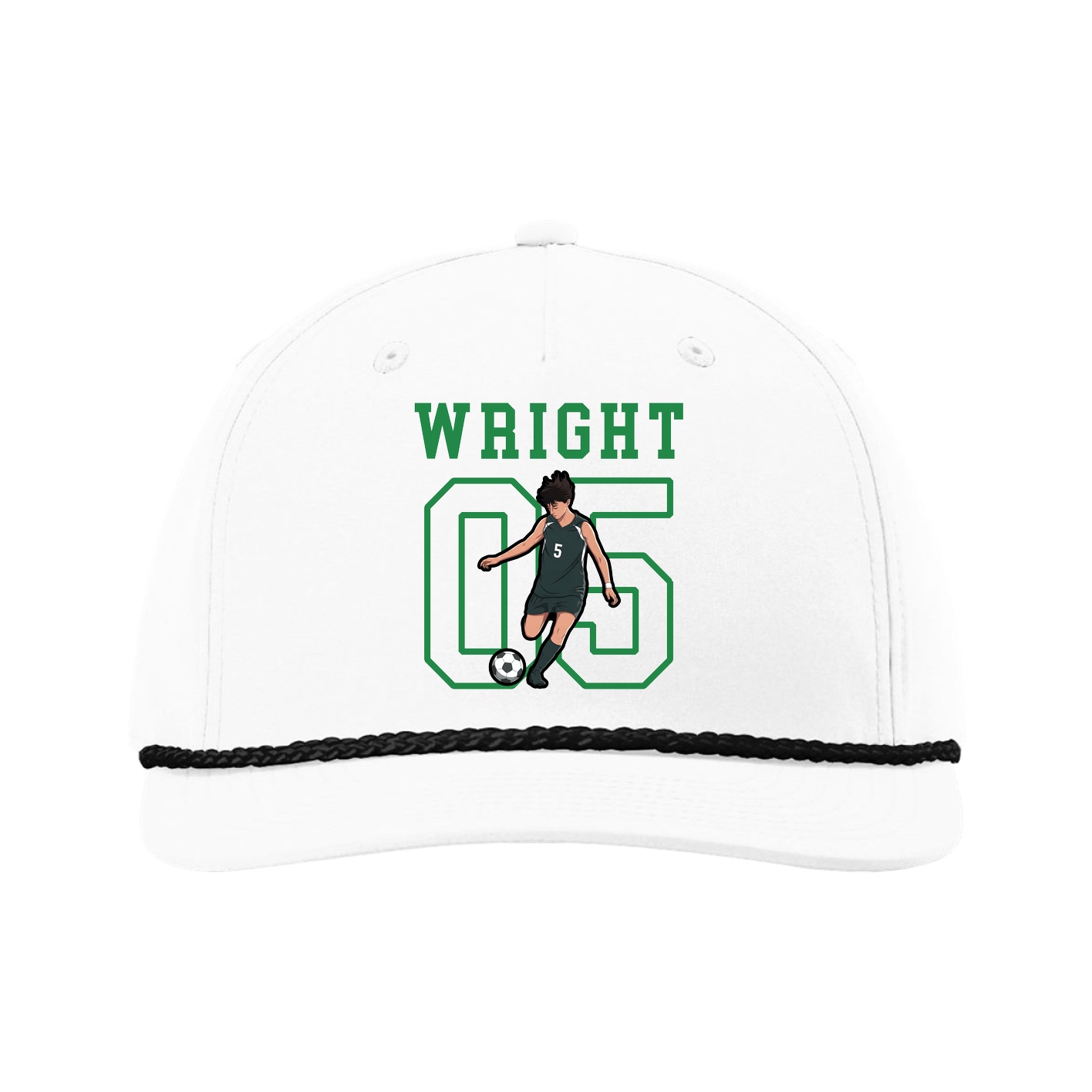 Five-Panel Classic Rope Cap — Shirsey in White