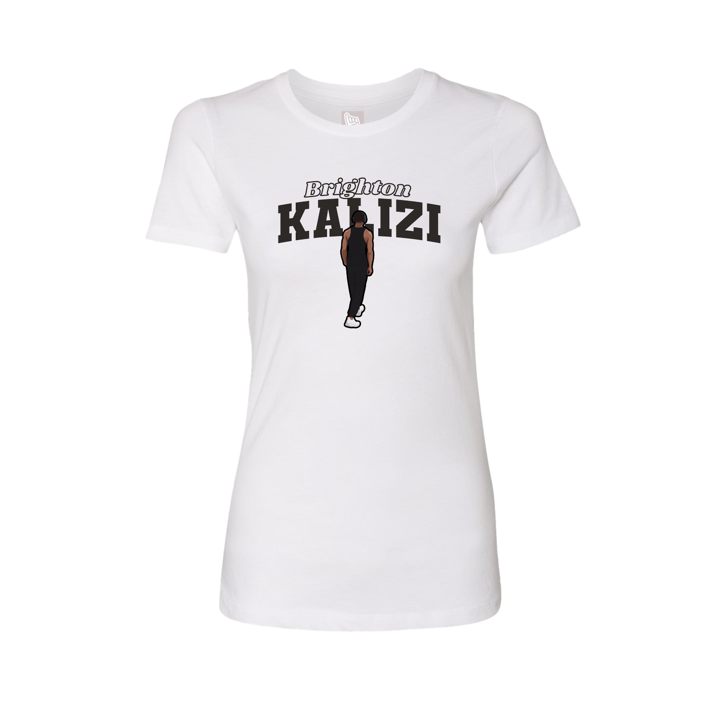 Fitted Women's Tee — Name Arch in White