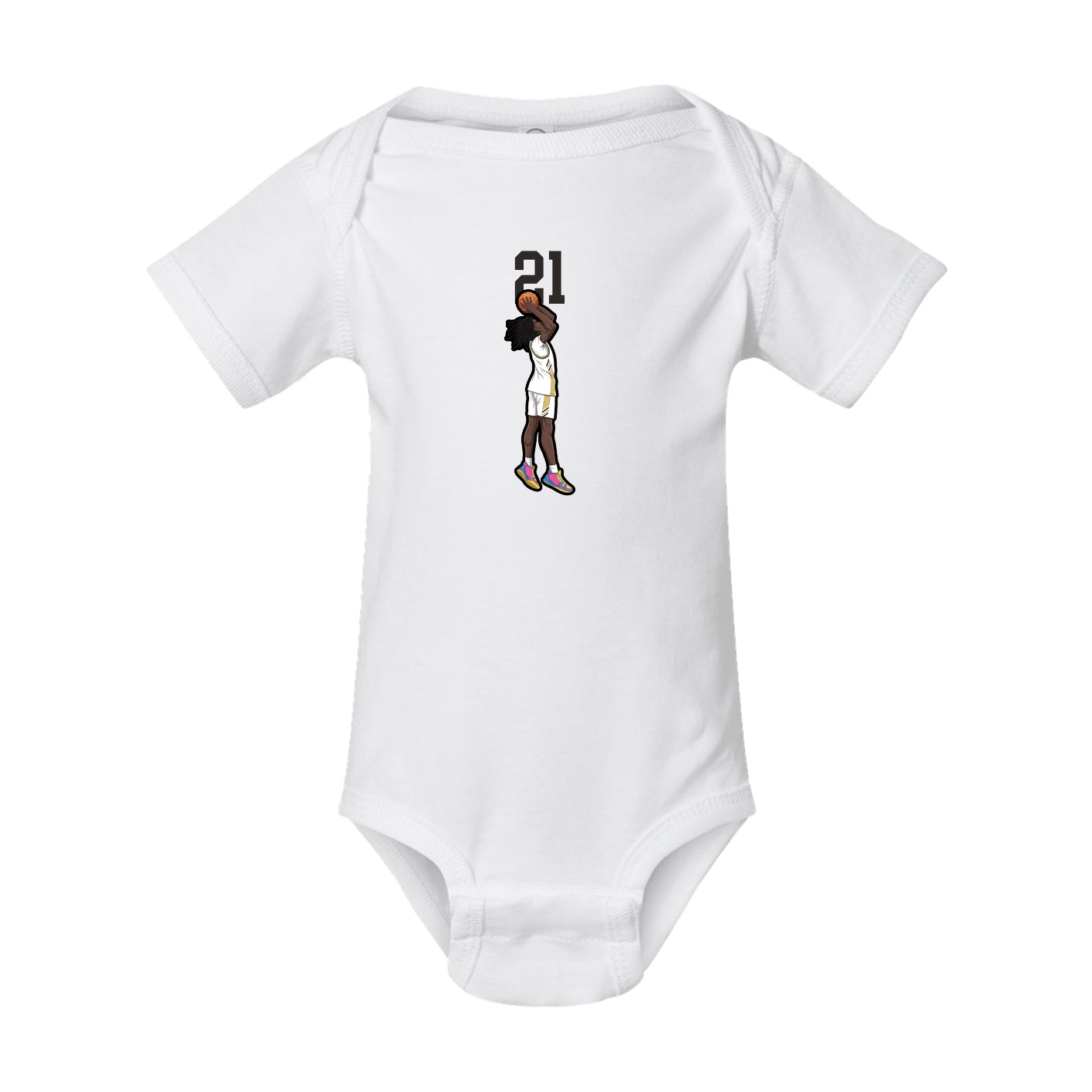 Baby Onesie — Number Top in White