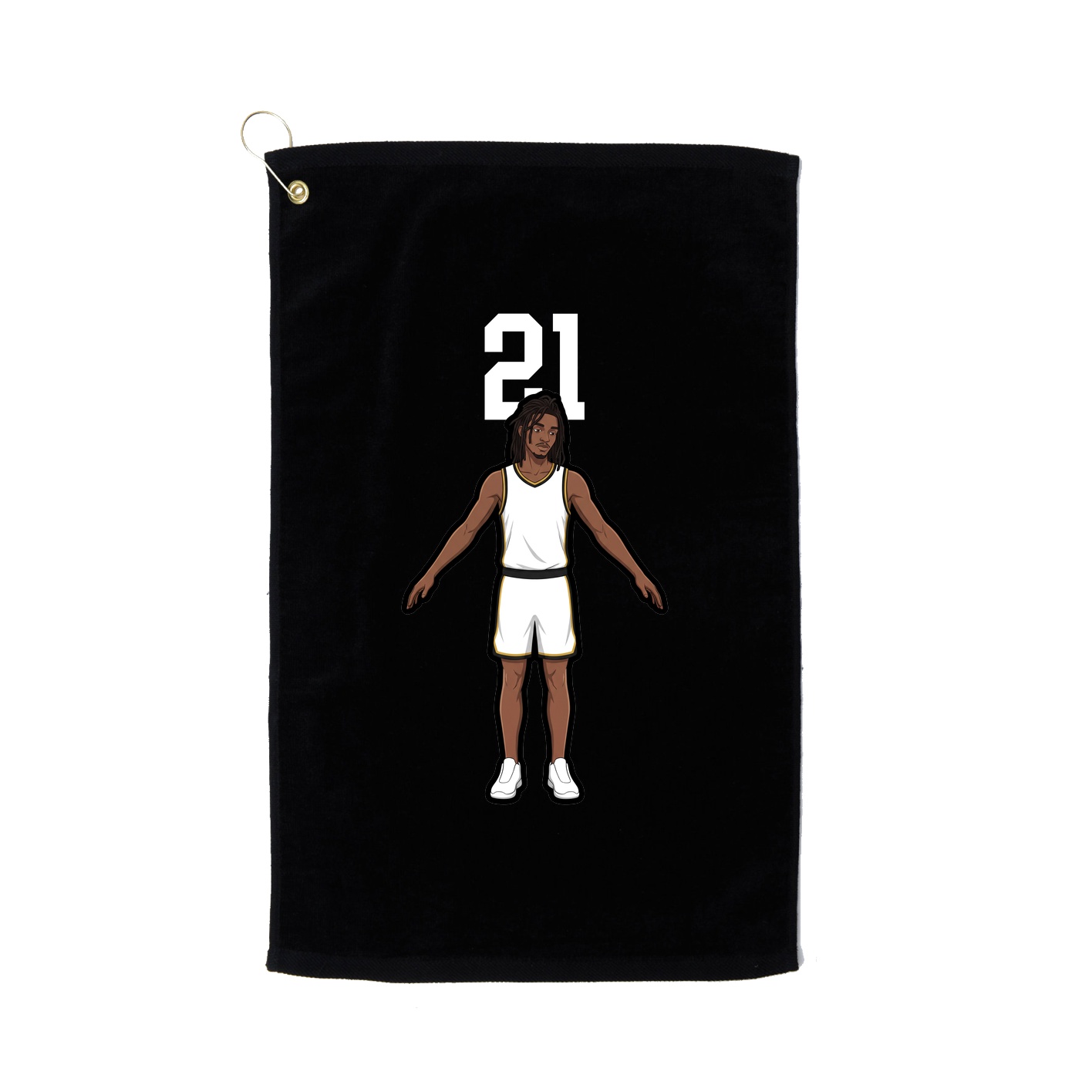 Golf Towel — Number Top in Black