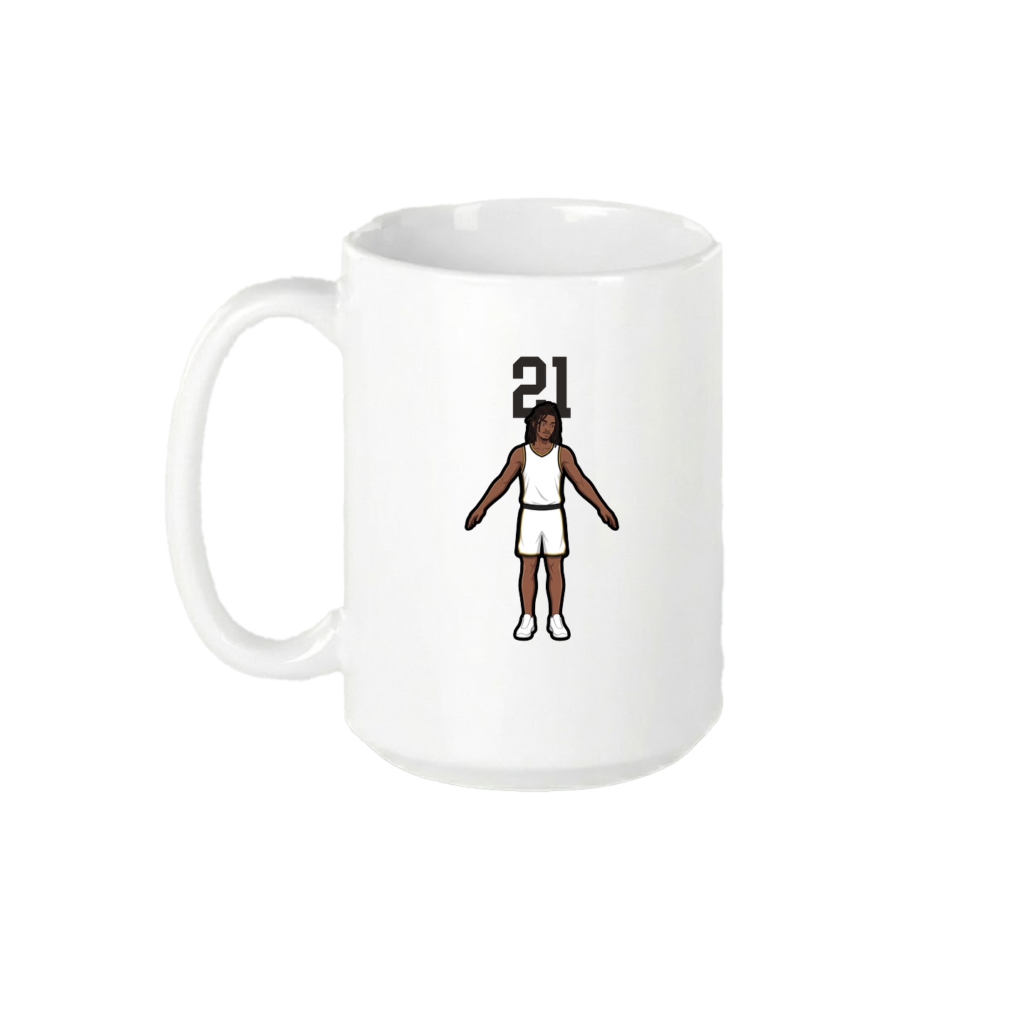 15oz Coffee Mug — Number Top in White
