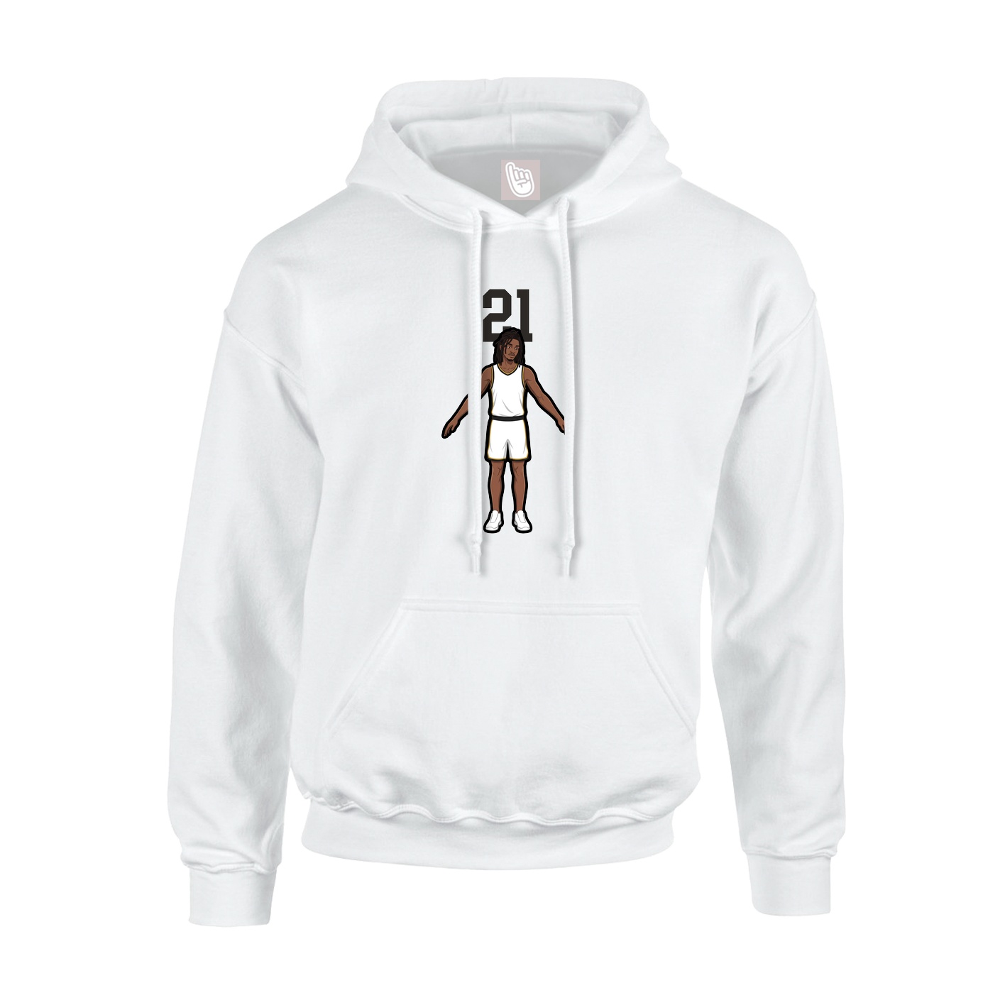 Hoodie — Number Top in White