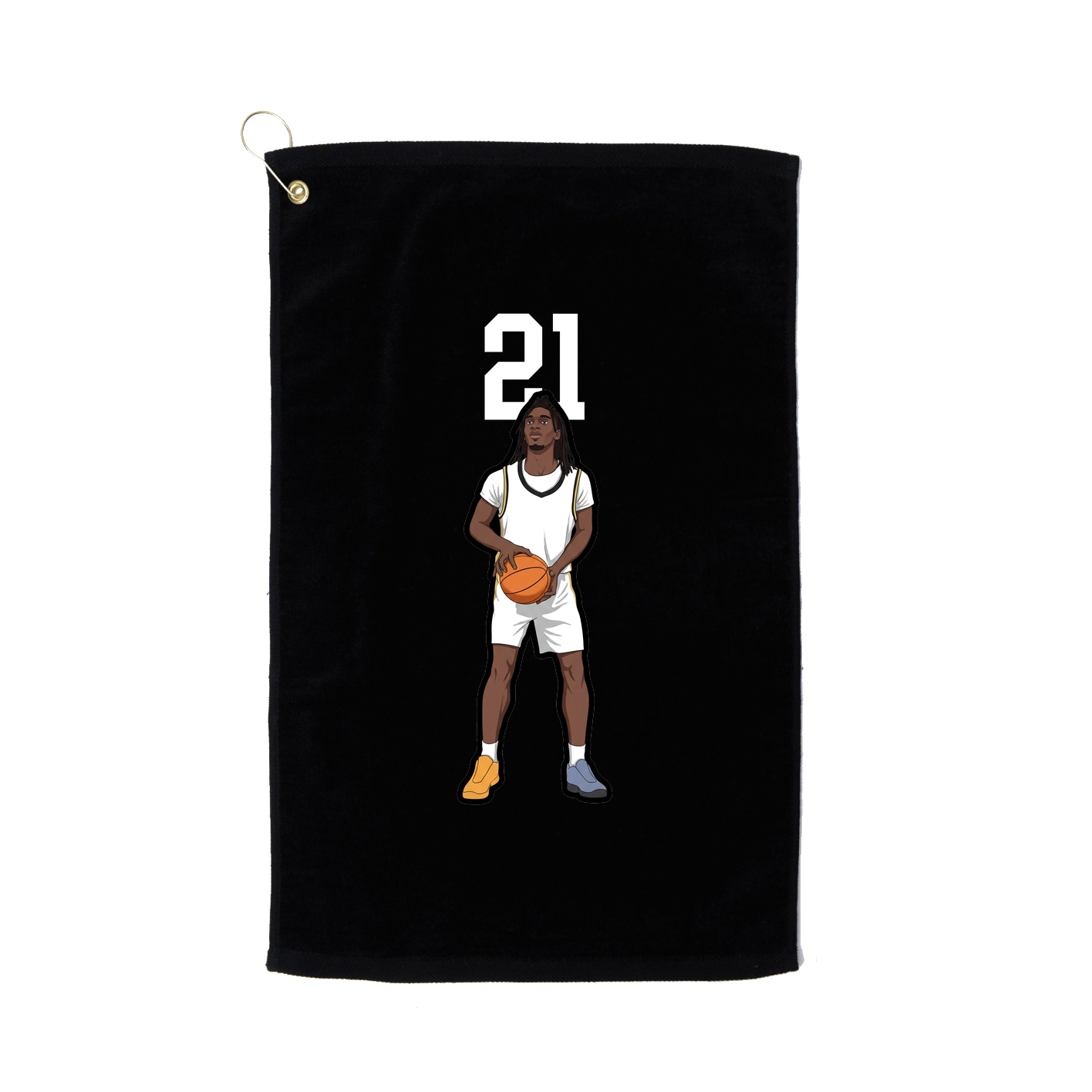 Golf Towel — Number Top in Black