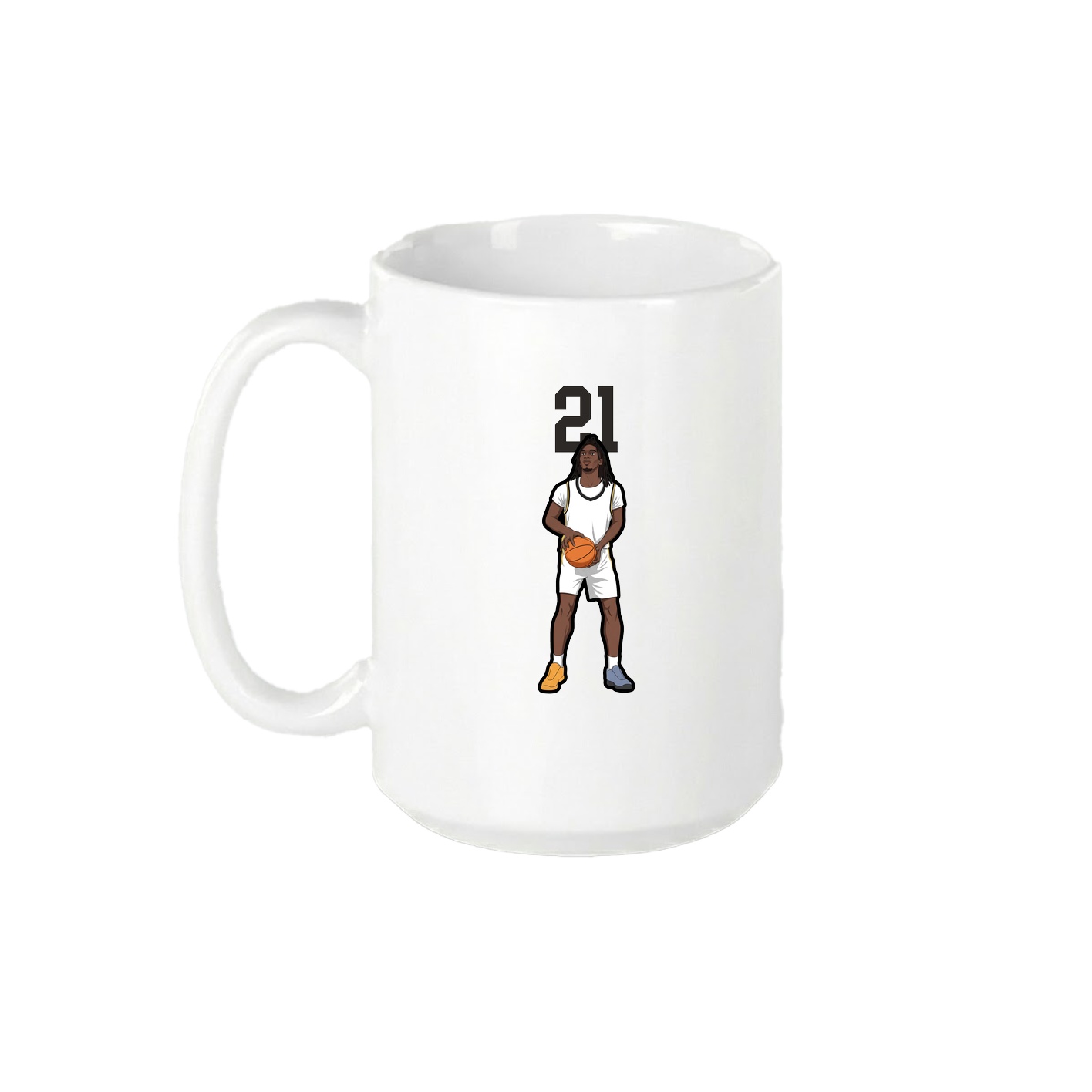 15oz Coffee Mug — Number Top in White