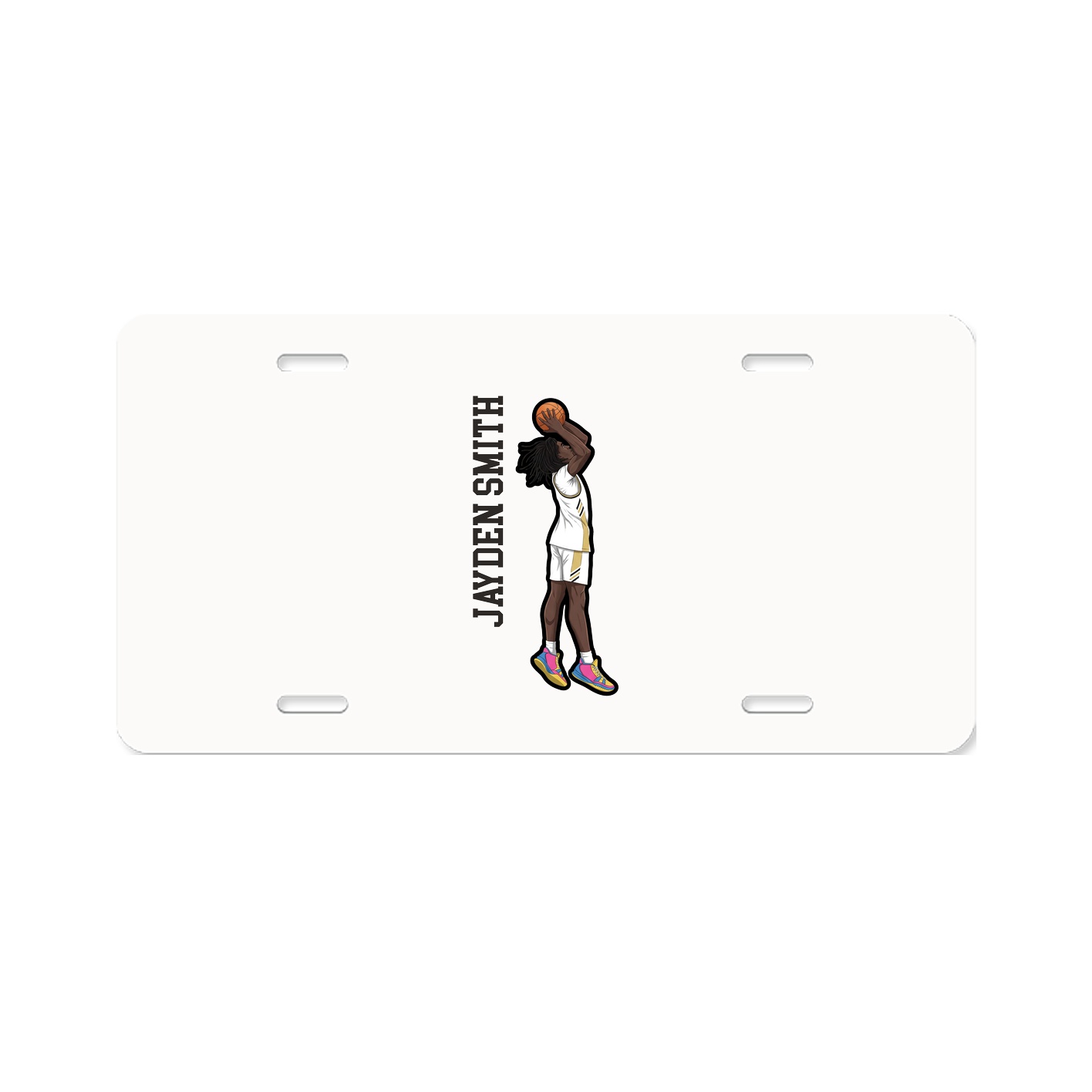 License Plate — Name Vertical in Classic