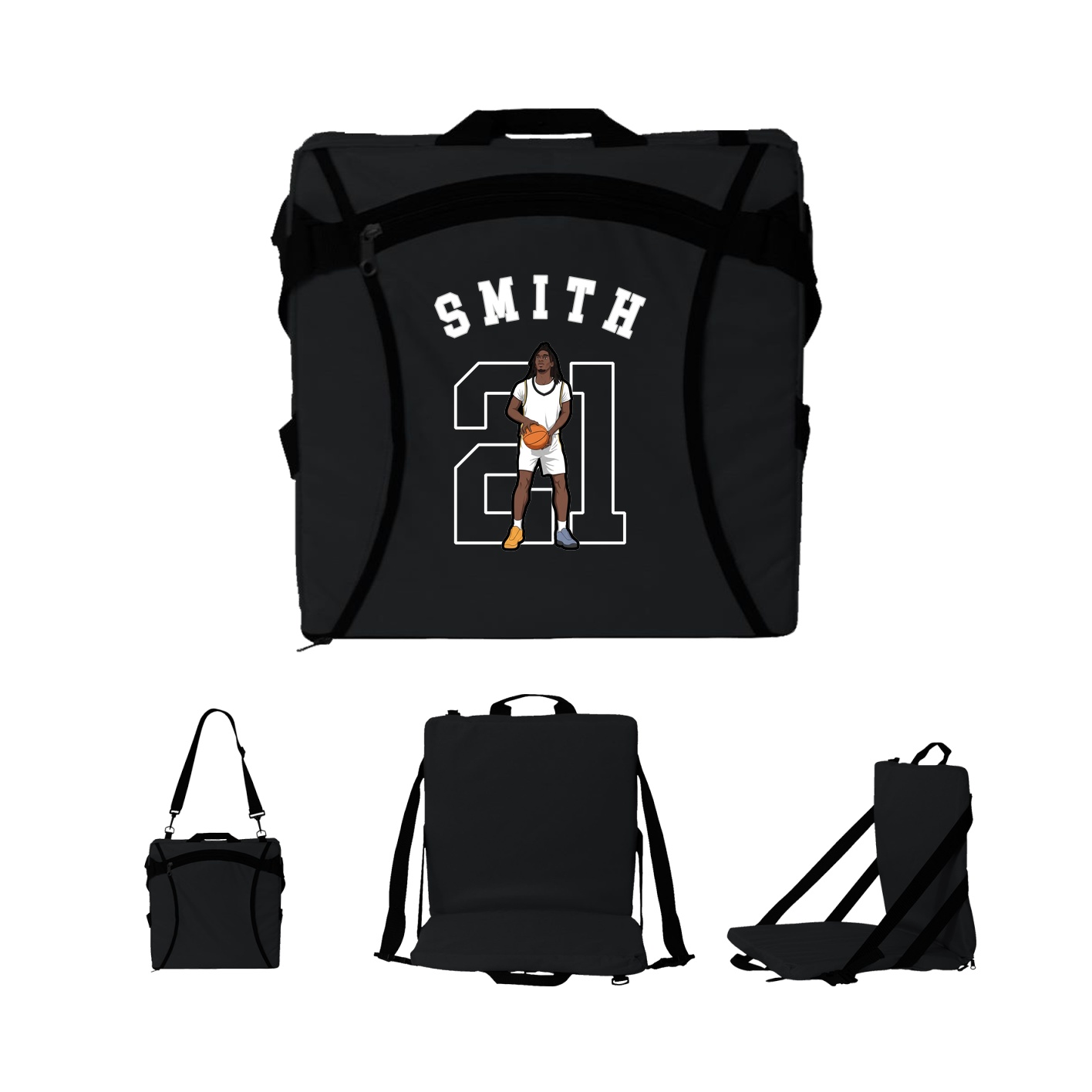 Folding Stadium Seat — Shirsey Arch in Black