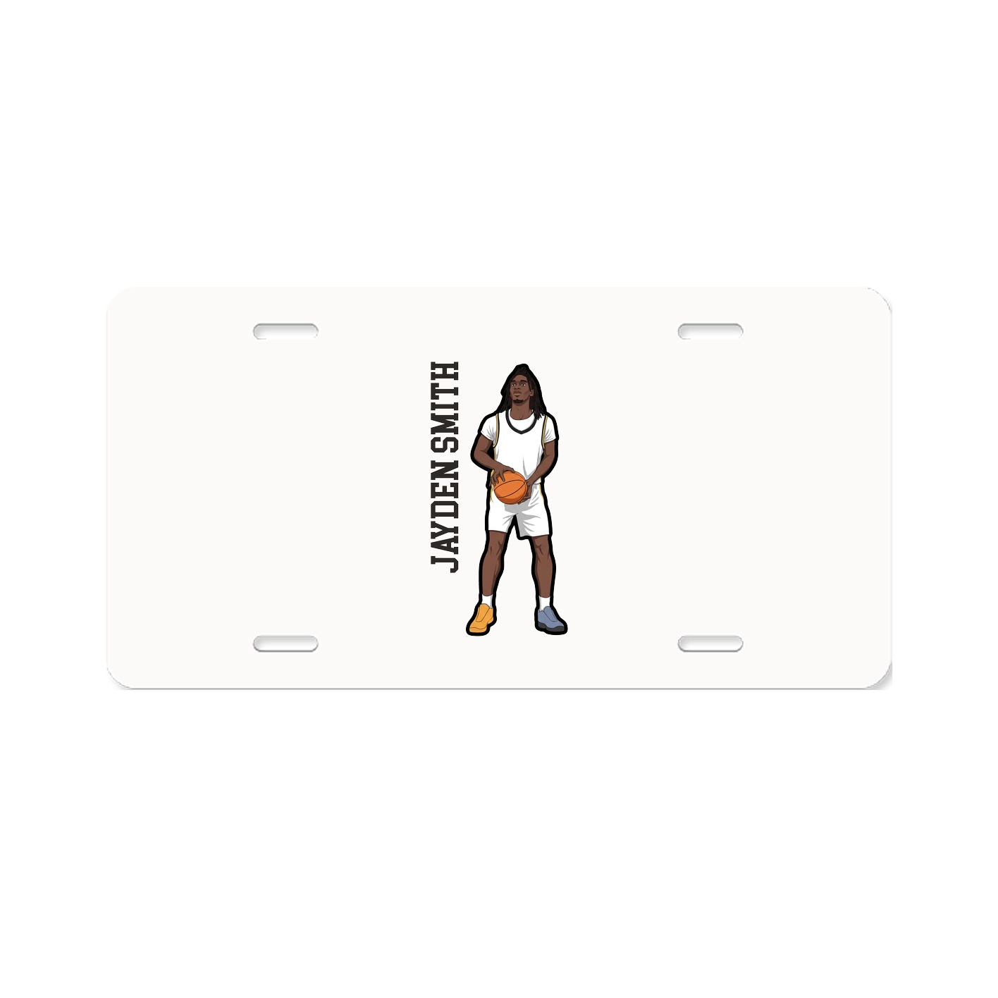 License Plate — Name Vertical in Classic