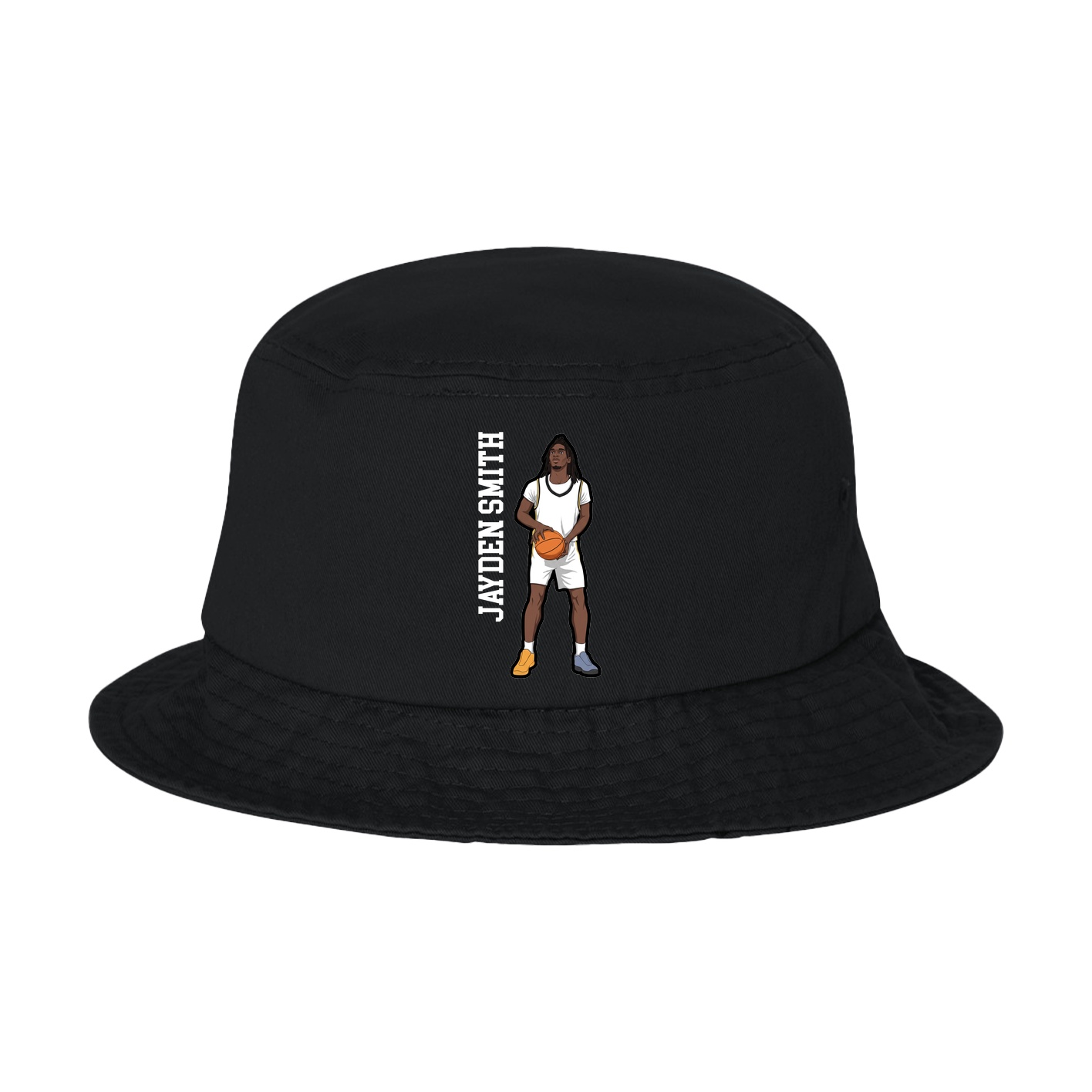 Bucket Cap — Name Vertical in Black
