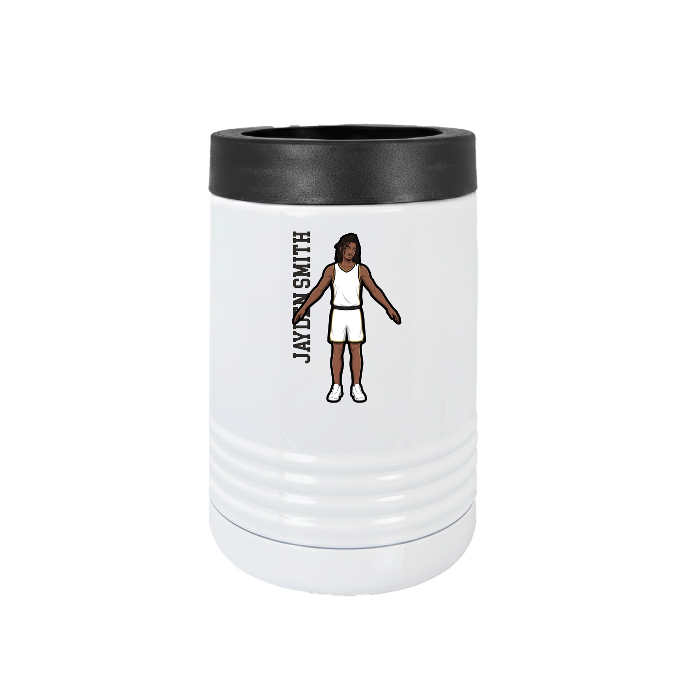 Beverage Holder — Name Vertical in White