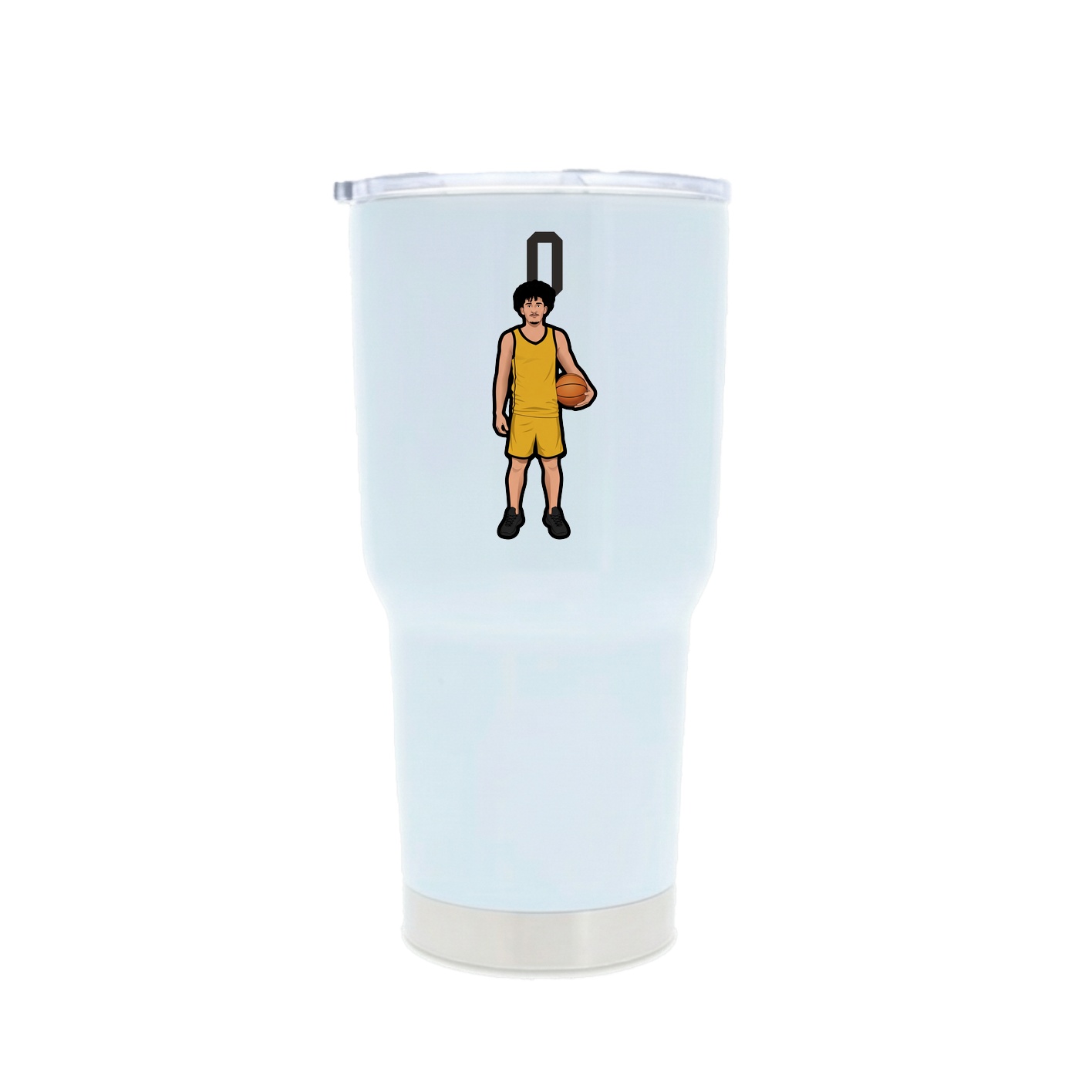 30oz Stainless Steel Tumbler — Number Top in White
