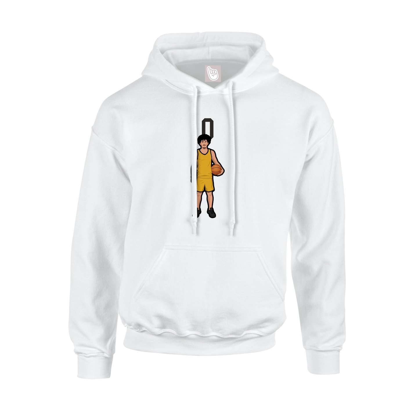 Hoodie — Number Top in White