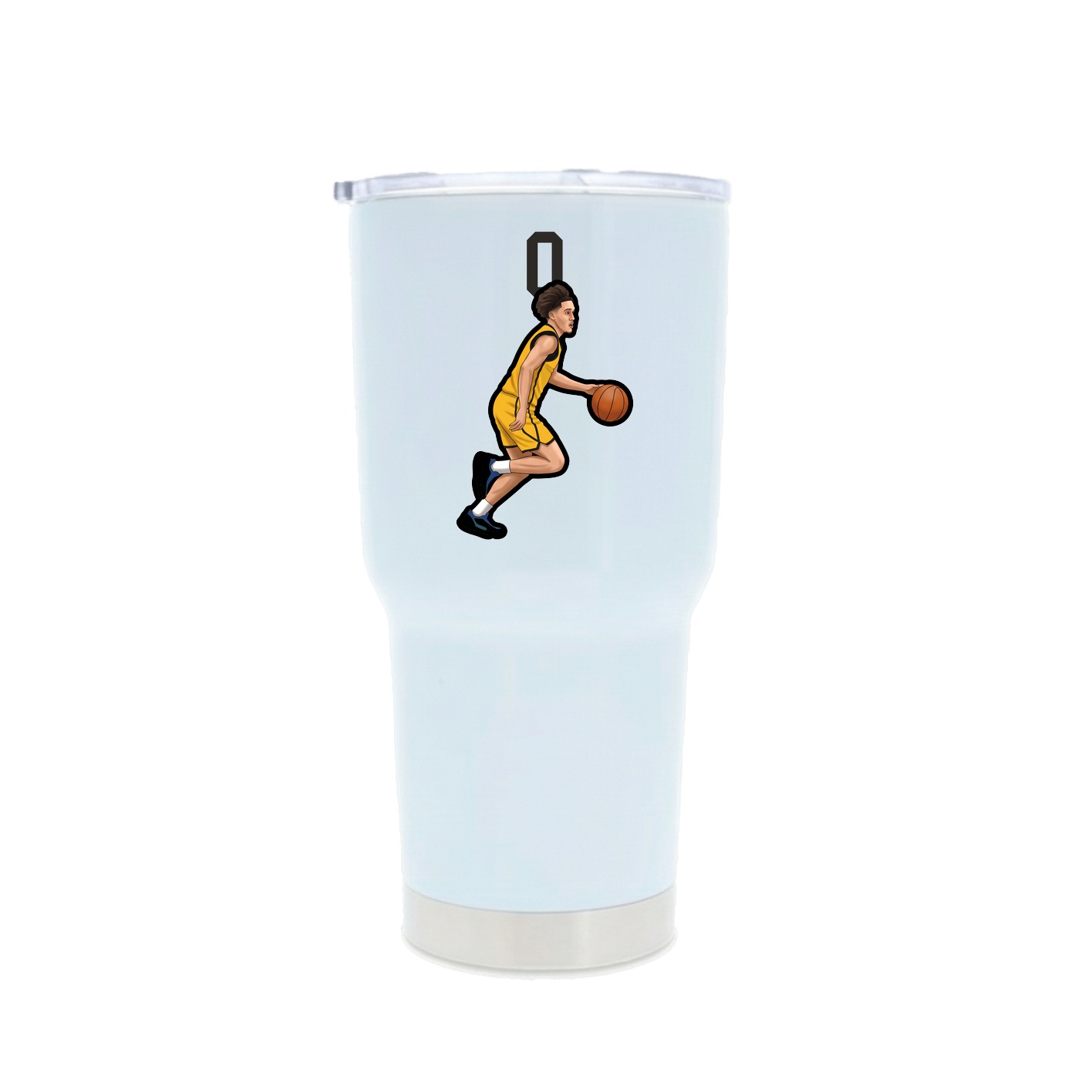 30oz Stainless Steel Tumbler — Number Top in White