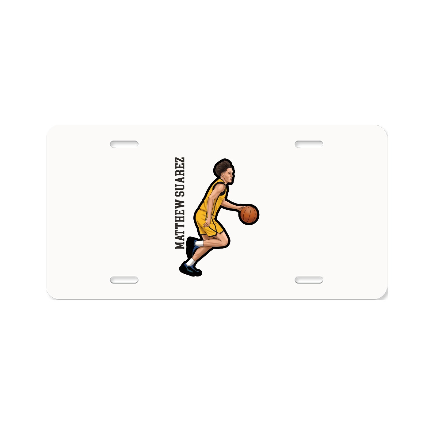 License Plate — Name Vertical in Classic