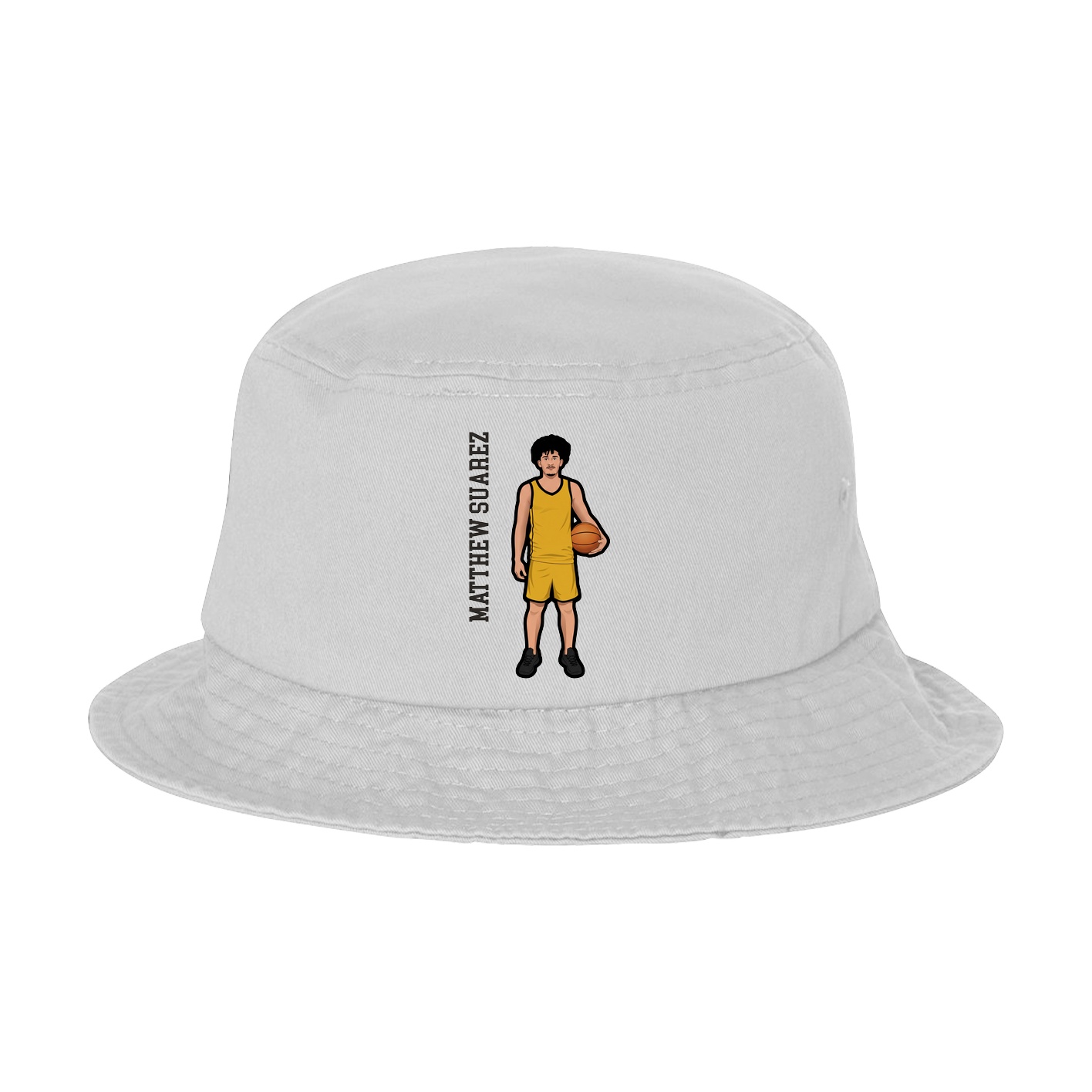 Bucket Cap — Name Vertical in White
