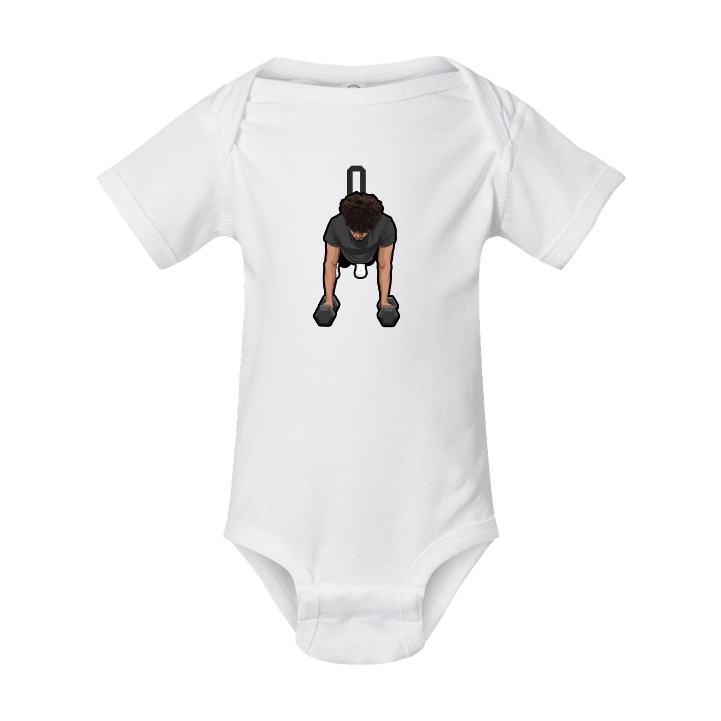 Baby Onesie — Number Top in White