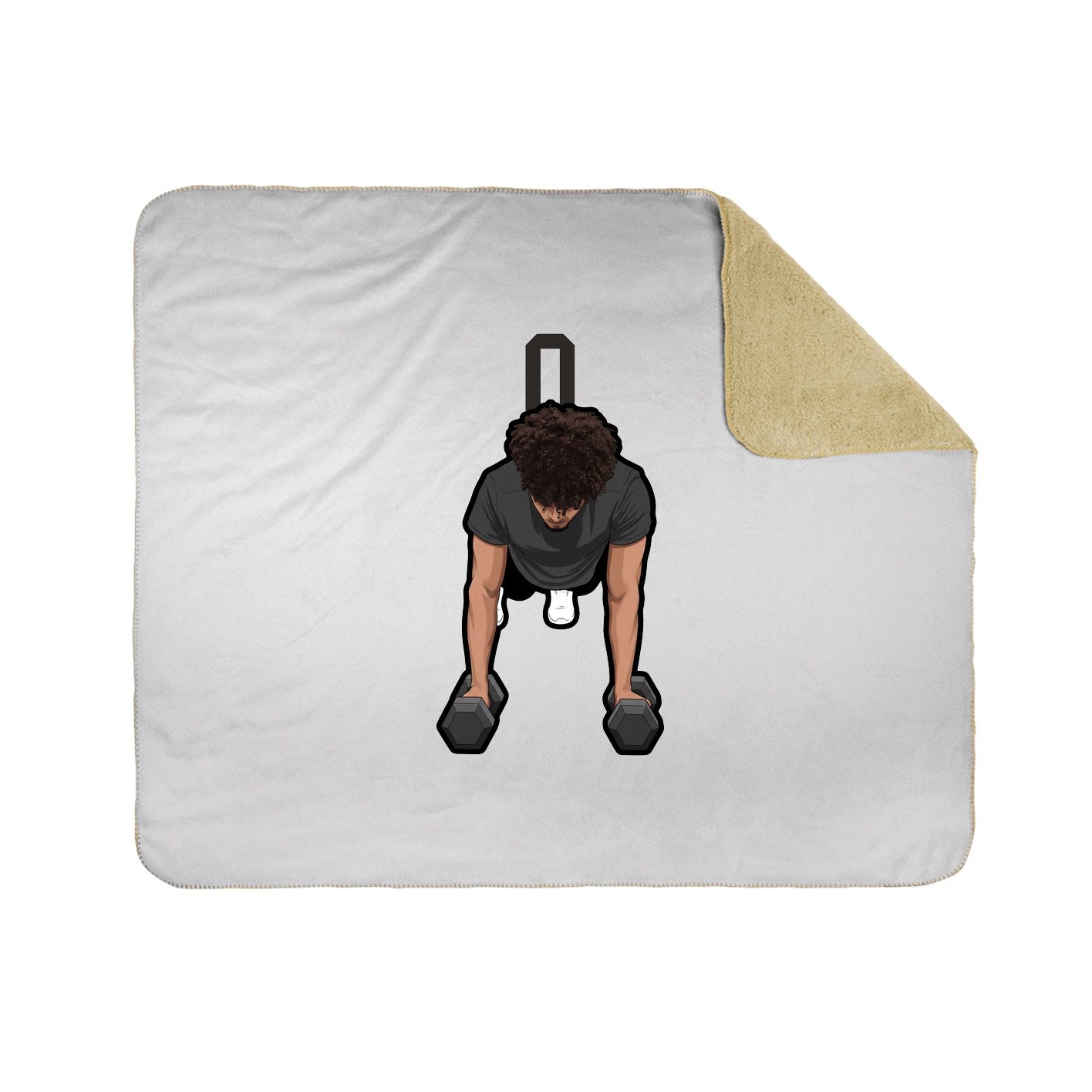 Throw Blanket — Number Top in White