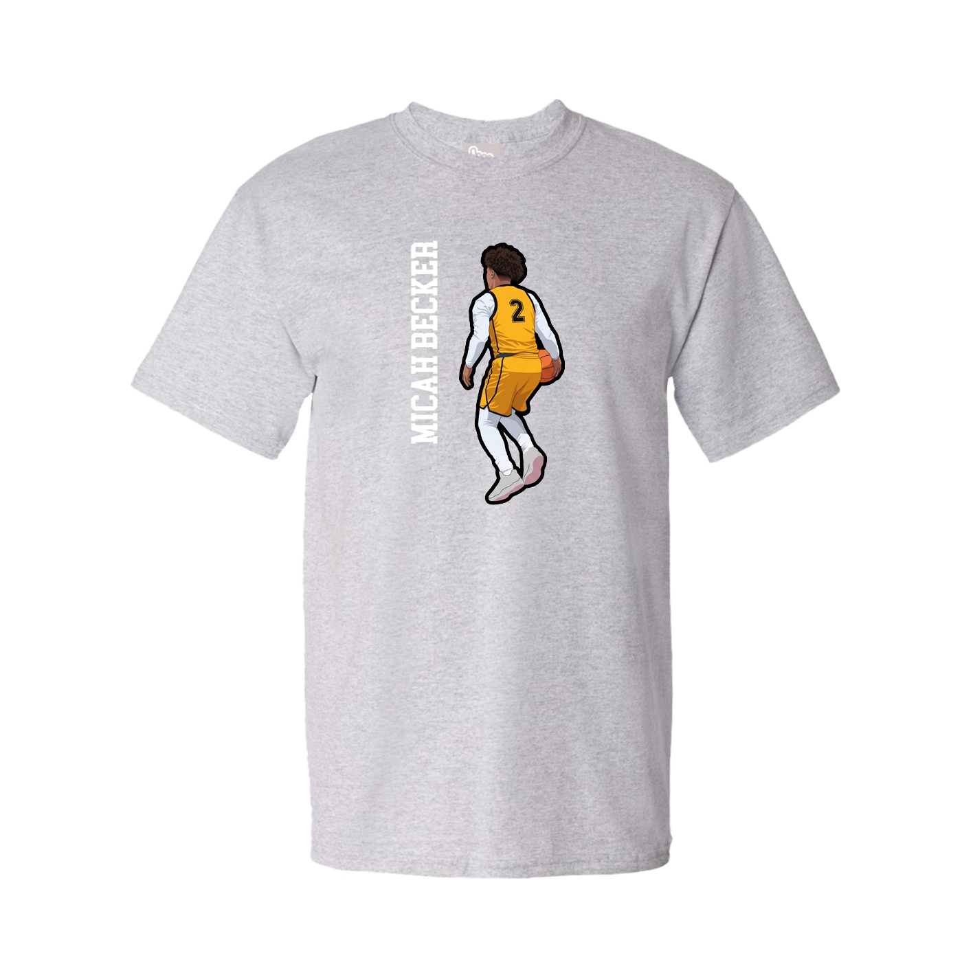 Tee — Name Vertical in Grey
