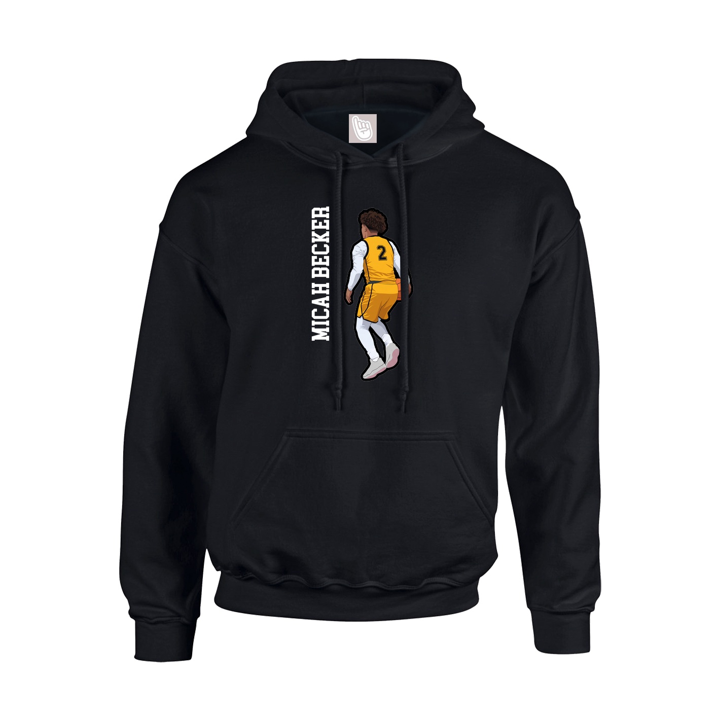 Hoodie — Name Vertical in Black