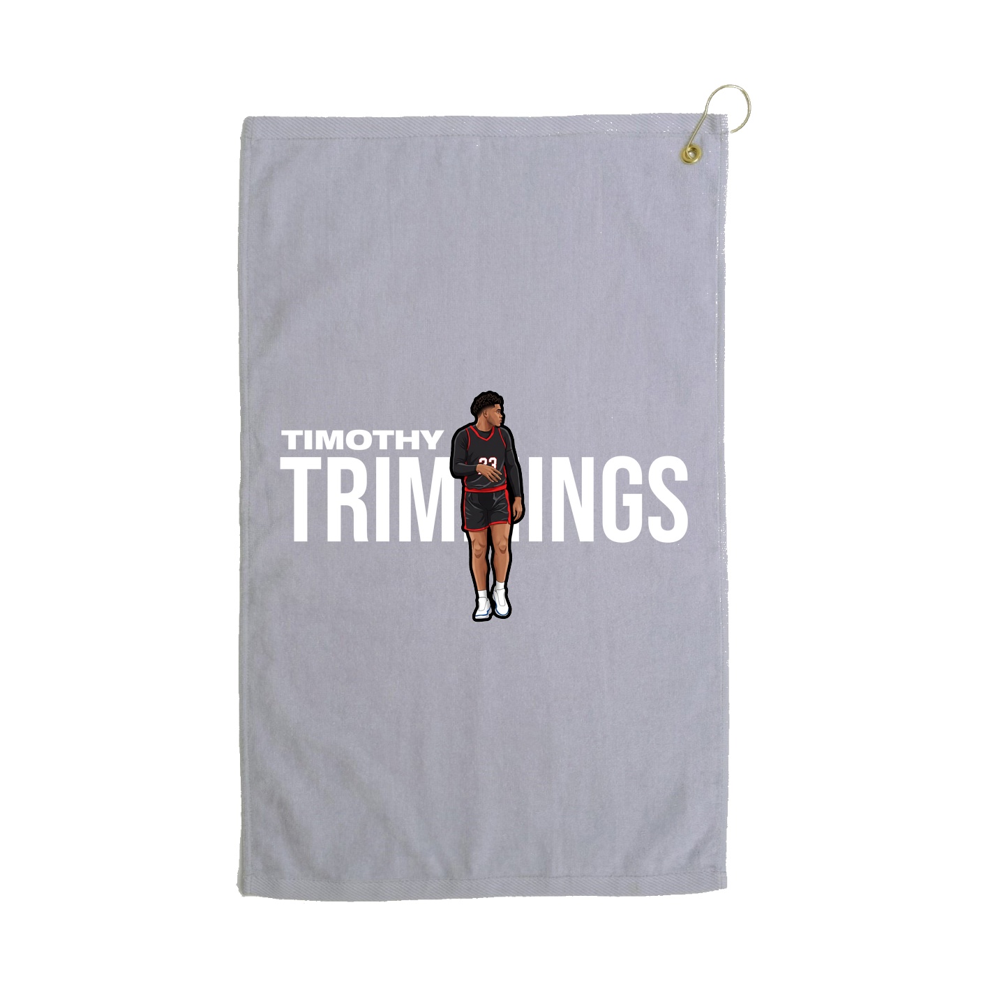 Golf Towel — Player Name in Grey