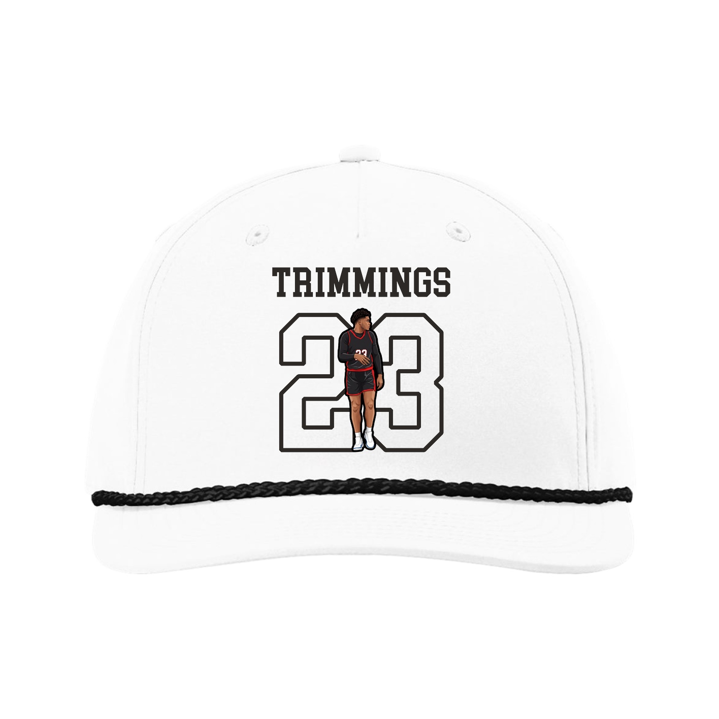 Five-Panel Classic Rope Cap — Shirsey in White