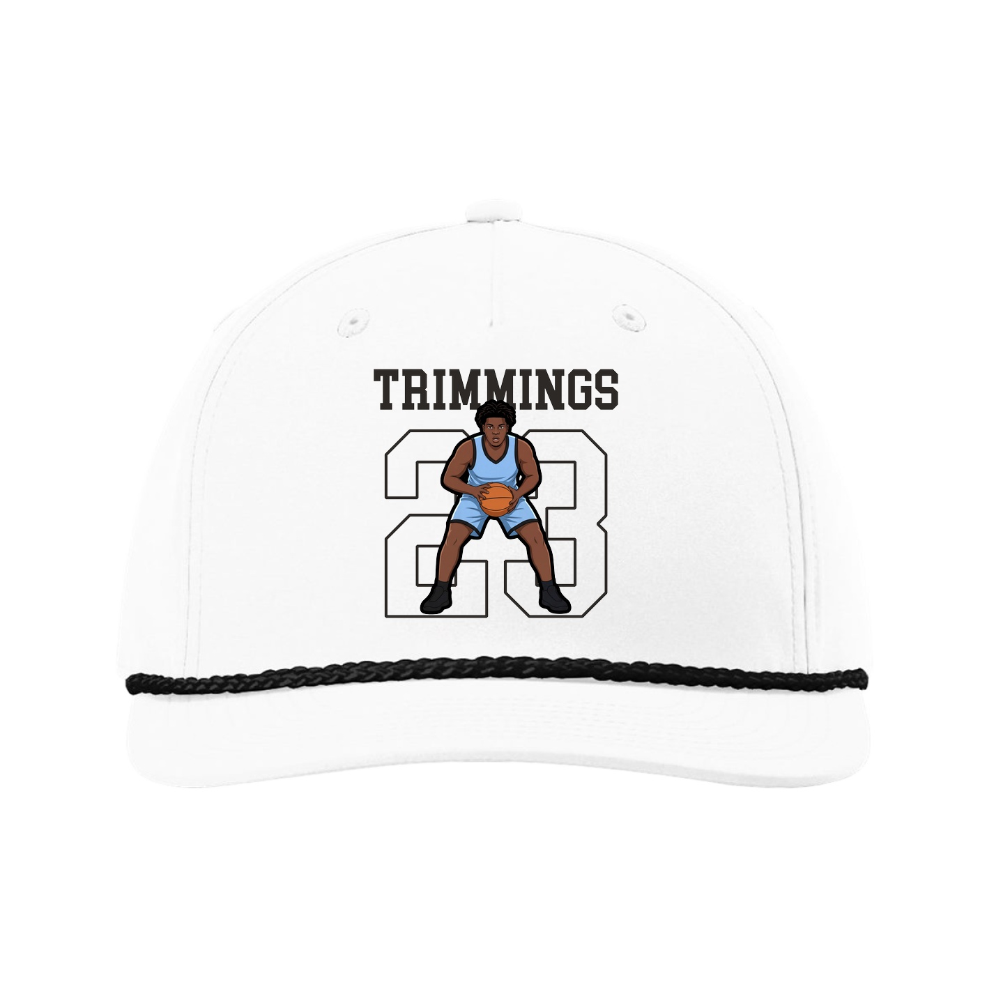 Five-Panel Classic Rope Cap — Shirsey in White