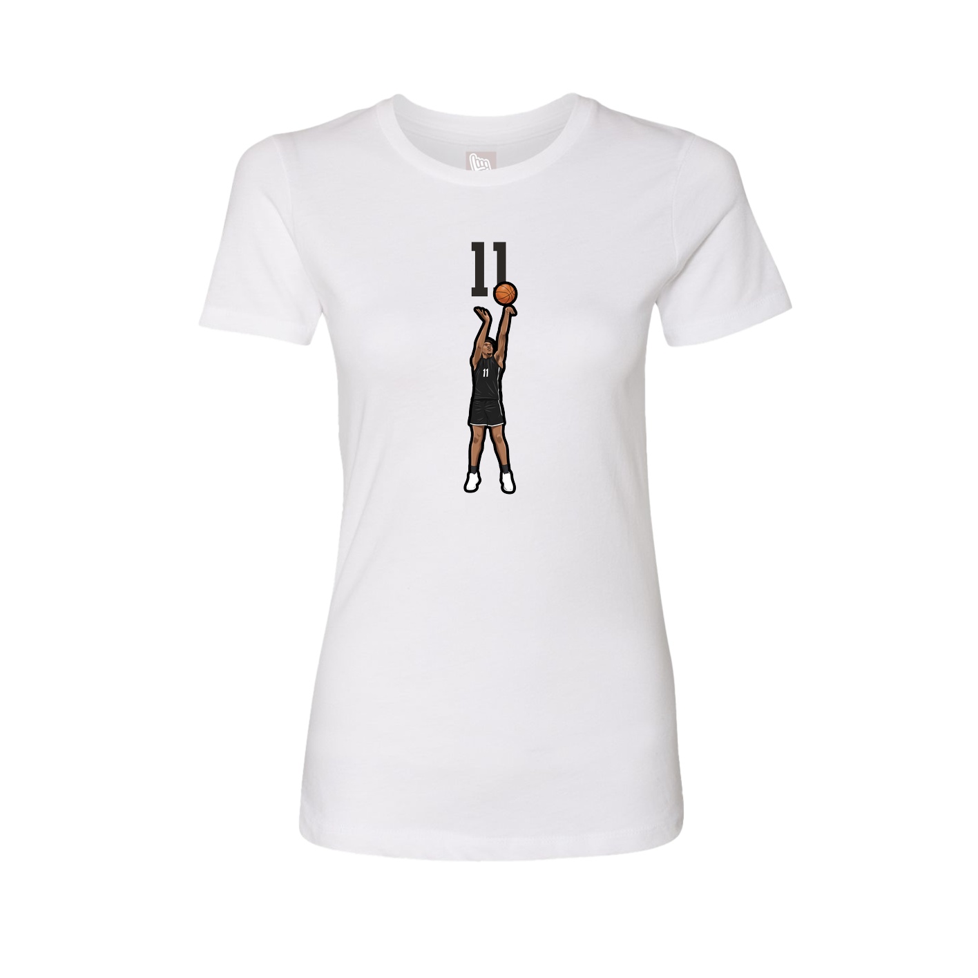 Fitted Women's Tee — Number Top in White