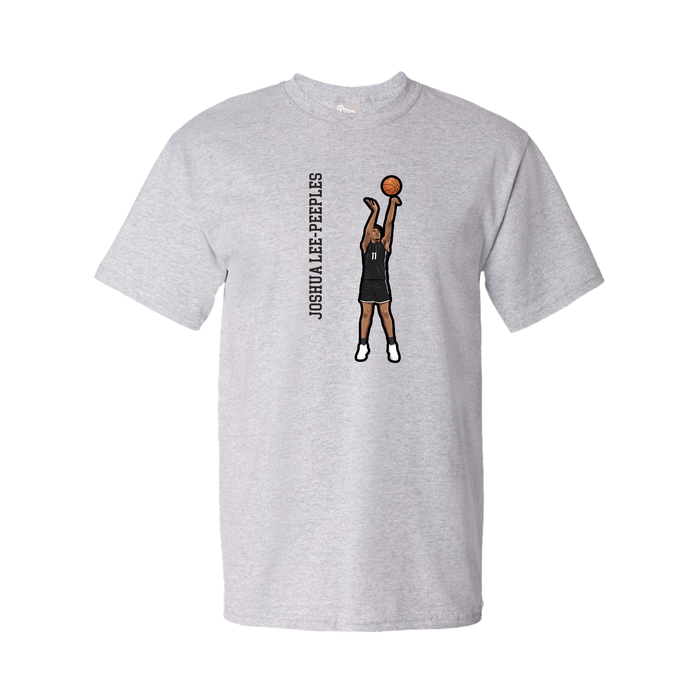 Tee — Name Vertical in Grey