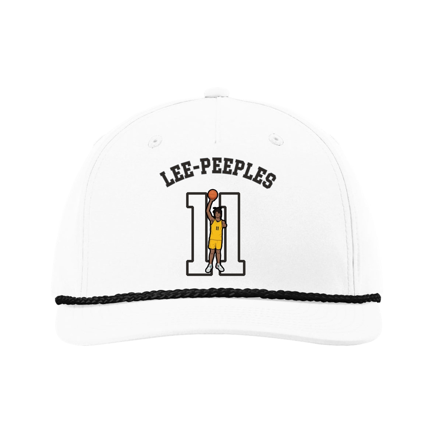 Five-Panel Classic Rope Cap — Shirsey Arch in White