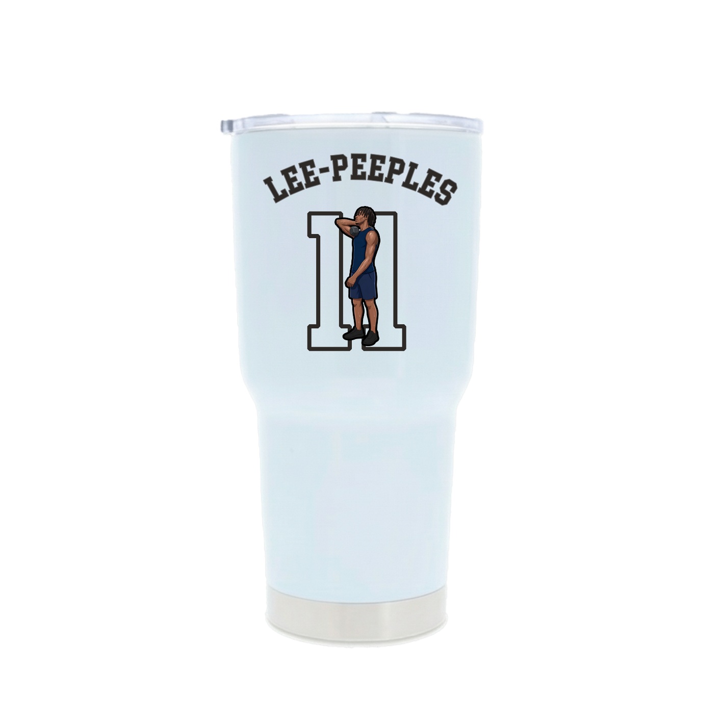 30oz Stainless Steel Tumbler — Shirsey Arch in White