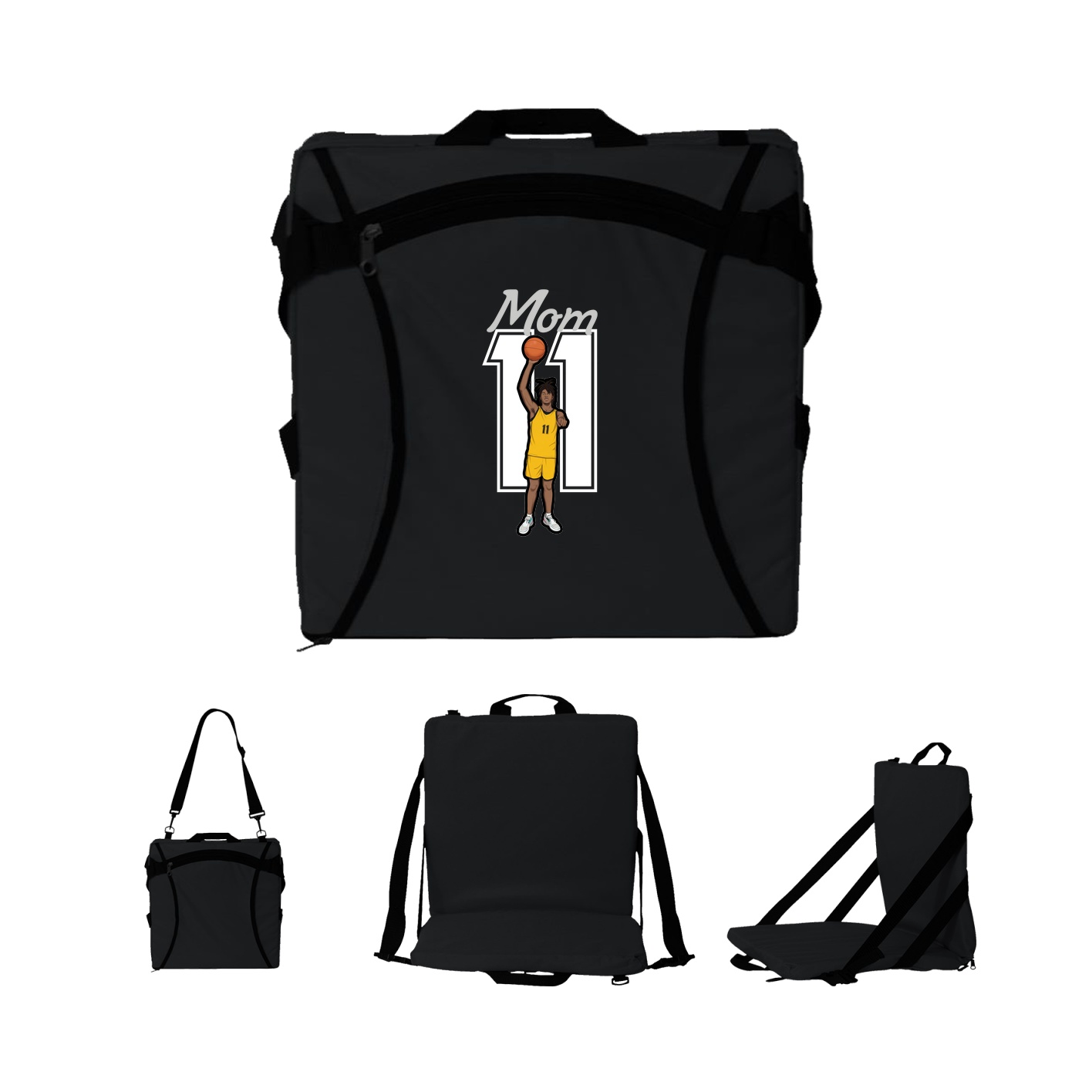 Folding Stadium Seat — Mothers Day Shirsey in Black