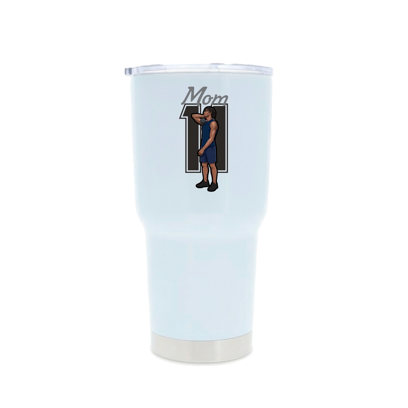 30oz Stainless Steel Tumbler — Mothers Day Shirsey in White