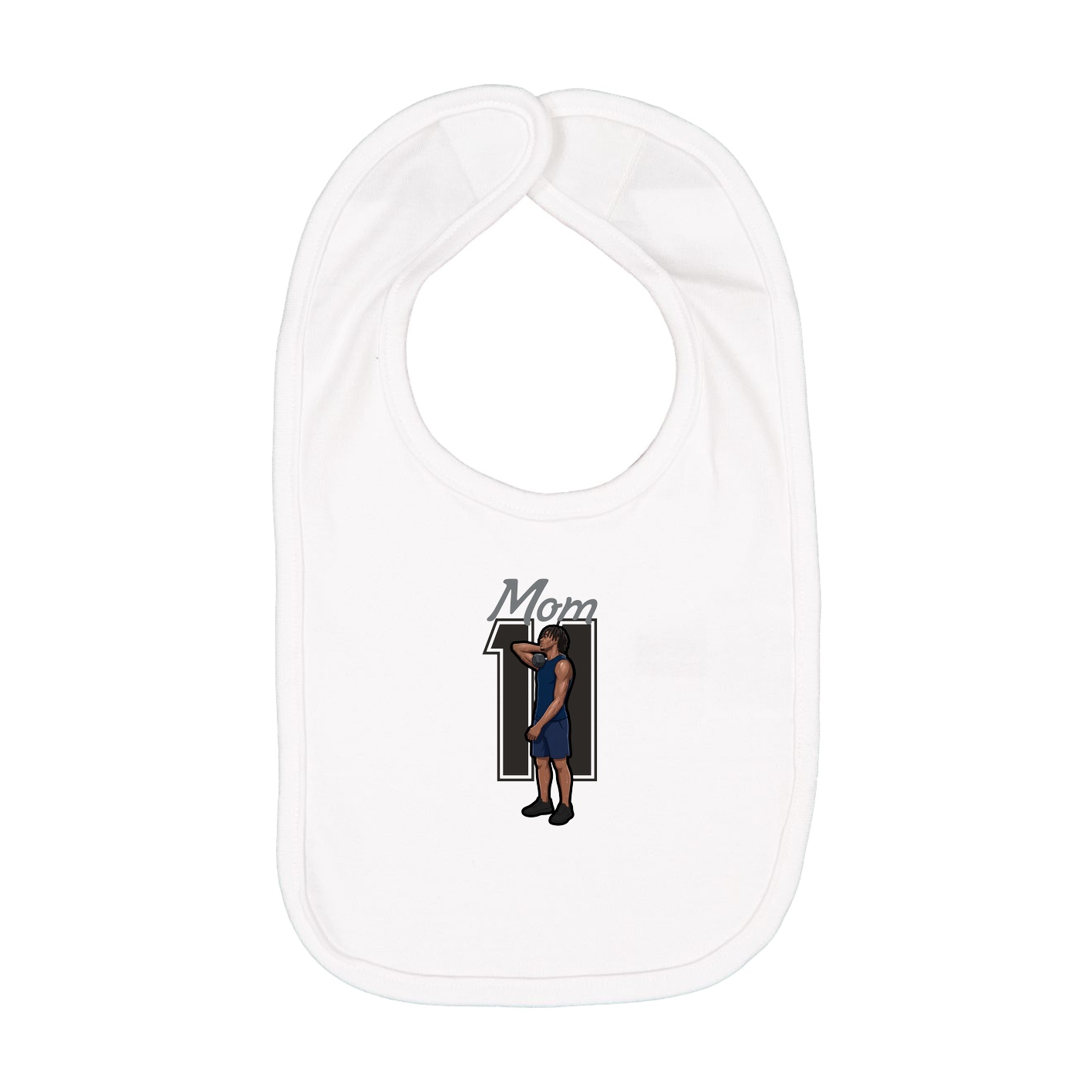 Infant Bib — Mothers Day Shirsey in White