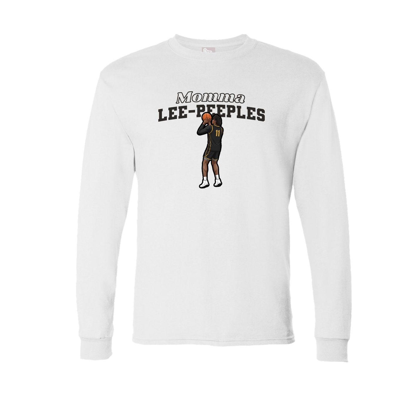 Long Sleeve Tee — Mothers Day Block in White