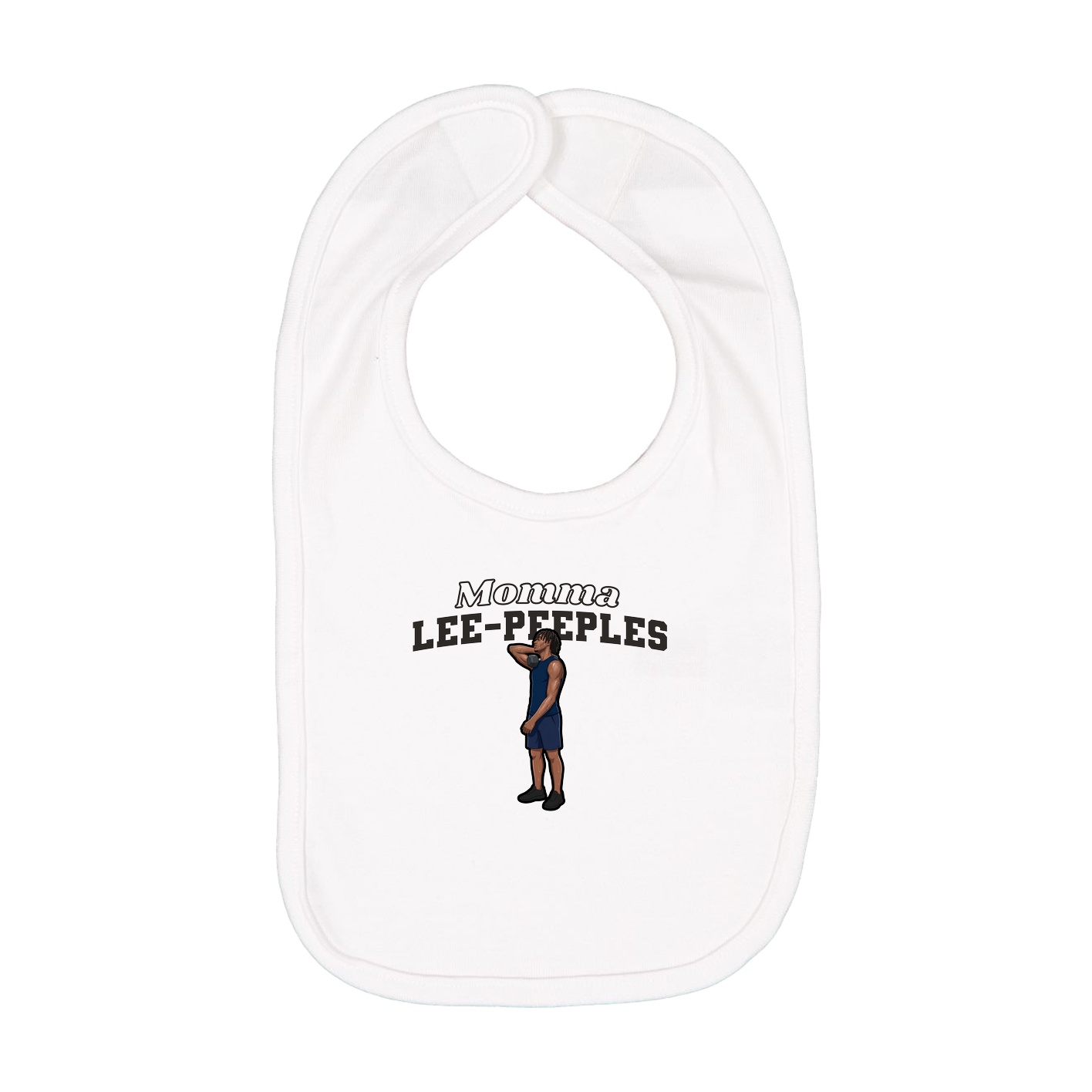 Infant Bib — Mothers Day Block in White